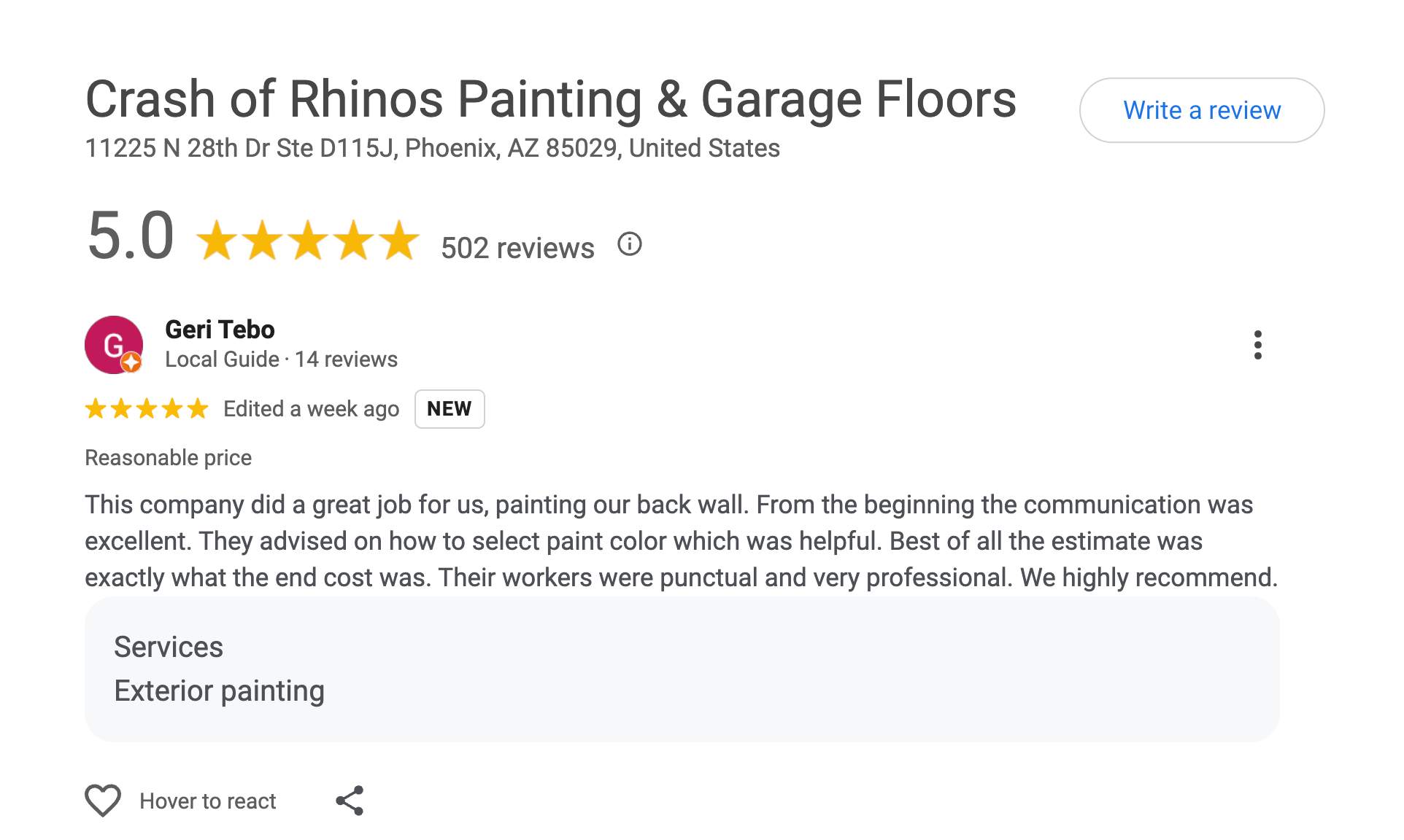 Exterior Painting - Phoenix by Crash of Rhinos Painting & Garage Floors