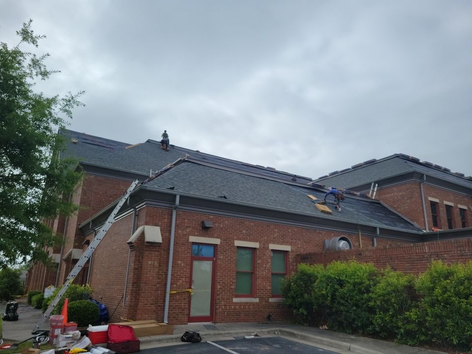 Commercial Roofing Installation using High Grade Asphalt Shingles by Carolina Trophy Roofs