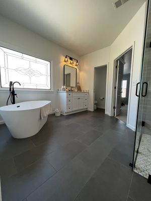 Modern Master Bathroom Remodel and Bedroom Painting in Woodstock