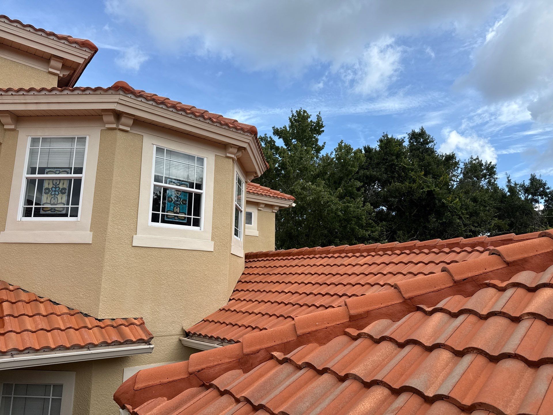Soft Wash Tile Roof Cleaning in Sonoma Community, Sarasota, FL by Sunshine AquaWash