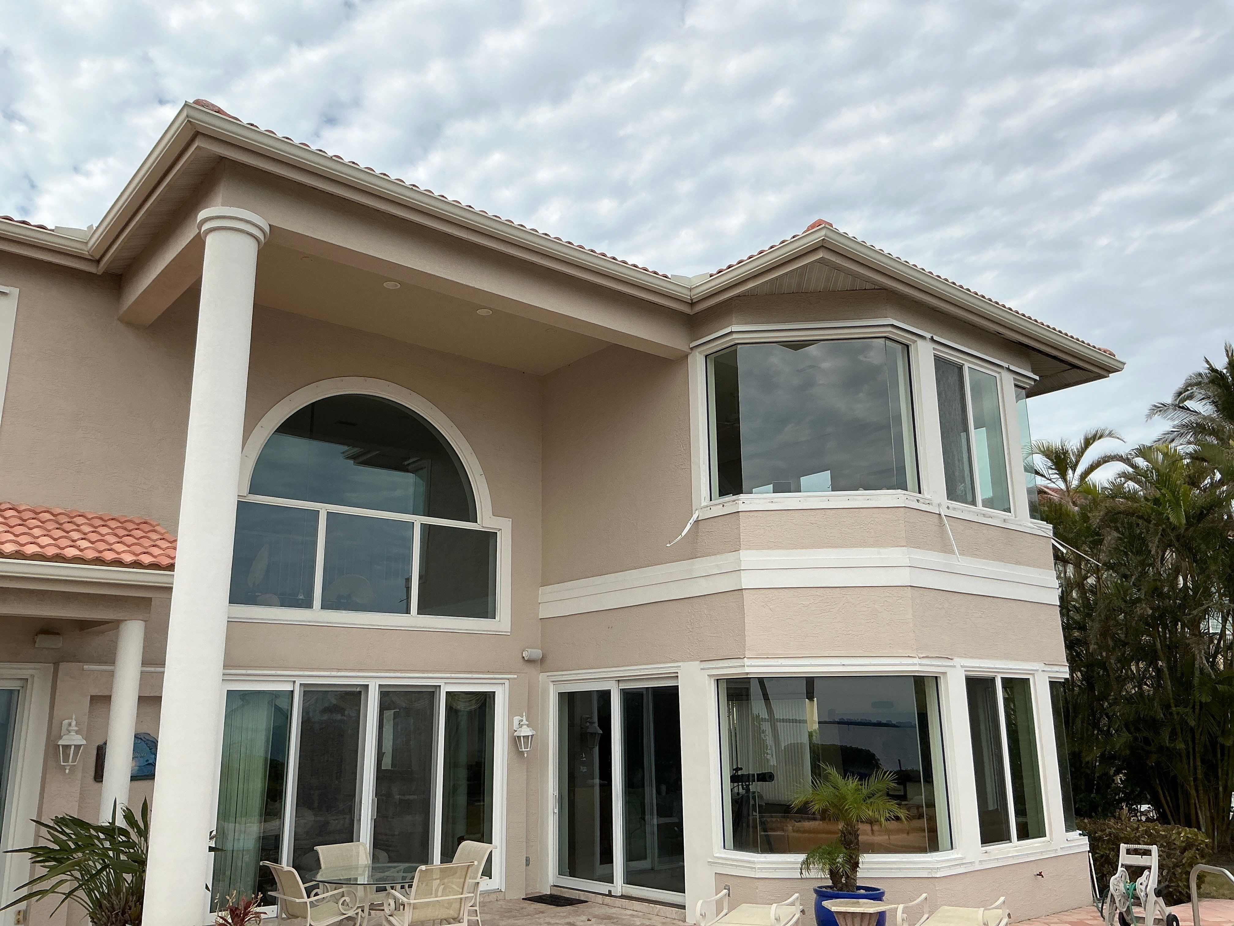 Aluminum White Soffit in Longboat Key FL by Gutter Professors