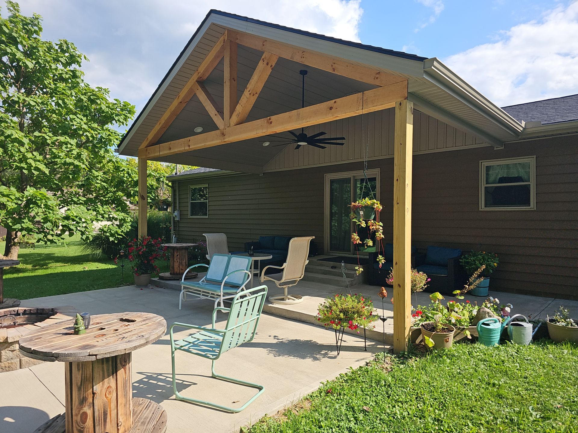 Cambridge Ohio Shingle Roof and Patio Roof Installation by Pine Ridge Roofing LLC