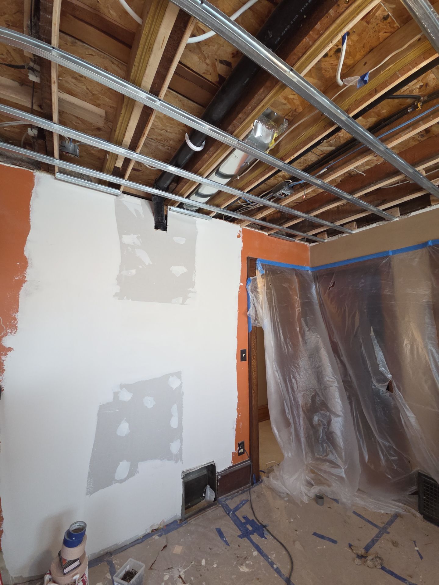 Shower Remodel & Ceiling Restoration – Correcting Water Damage and Rebuilding Right by Johnny Five Construction