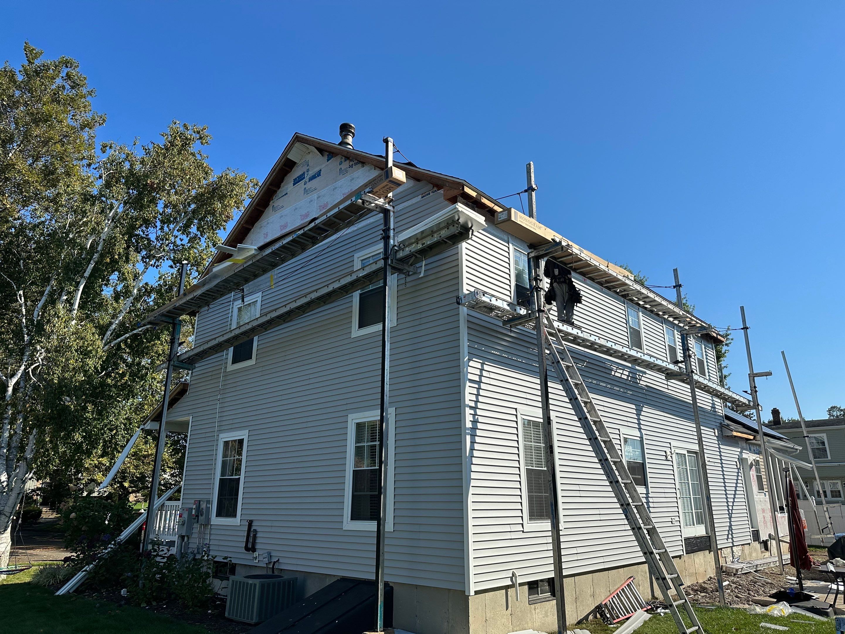 Siding Installation using Certainteed Cedar Impressions Sterling Gray by A Plus Exterior