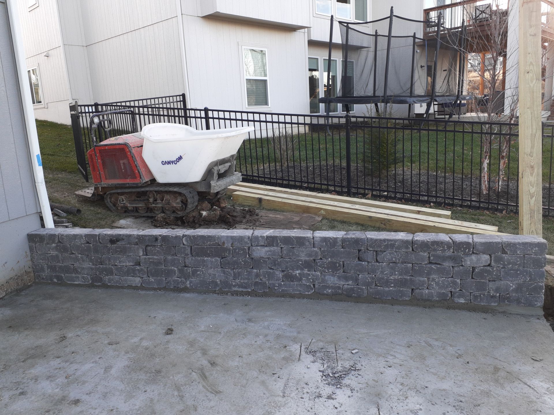 Back Yard Paver Patio by LAND ESCAPES LLC