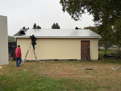 Central City Residential Garage Metal Roof Installation