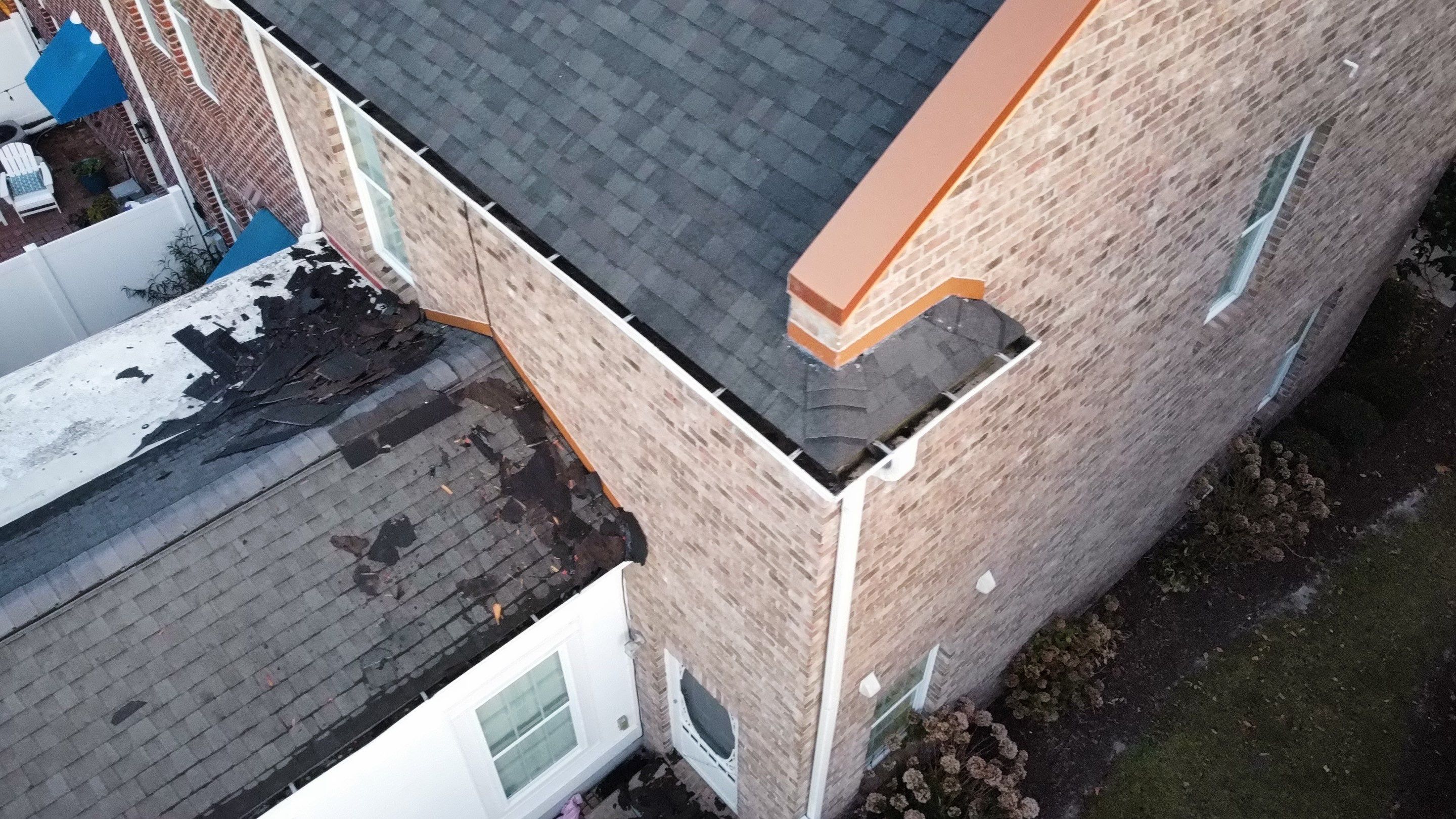 Roof Damage using  Shingle Starter 7.2" X 33.5' Roll by RGR Construction and Roofing, LLC