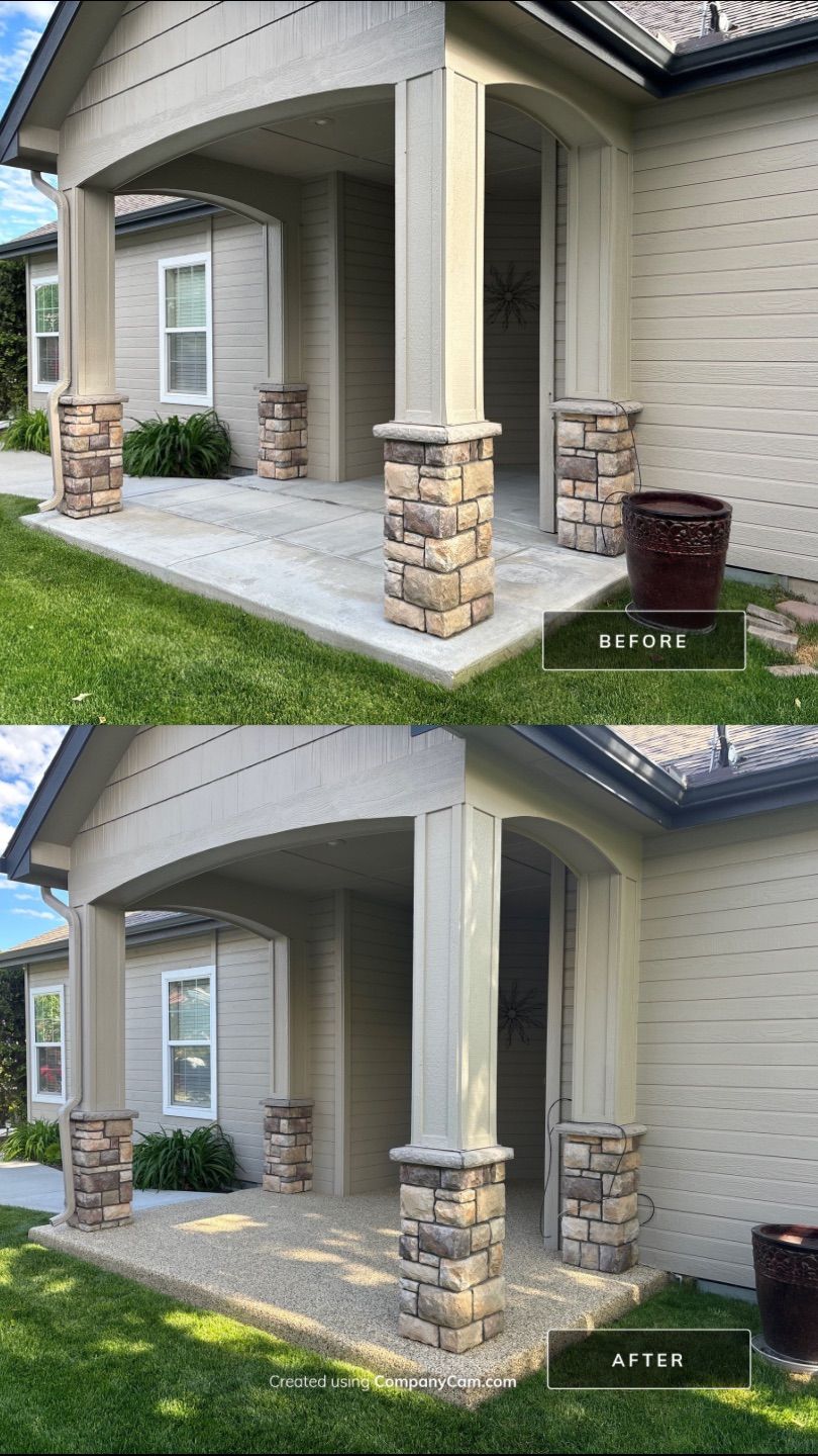Beautiful Front Stoop Transformation for Kay by Mr. Mudd Concrete