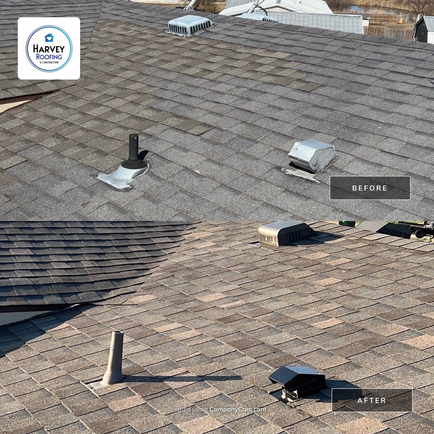 Residential Roofing Installation using ATLAS Pinnacle Pristine Shingles by Harvey Roofing & Construction
