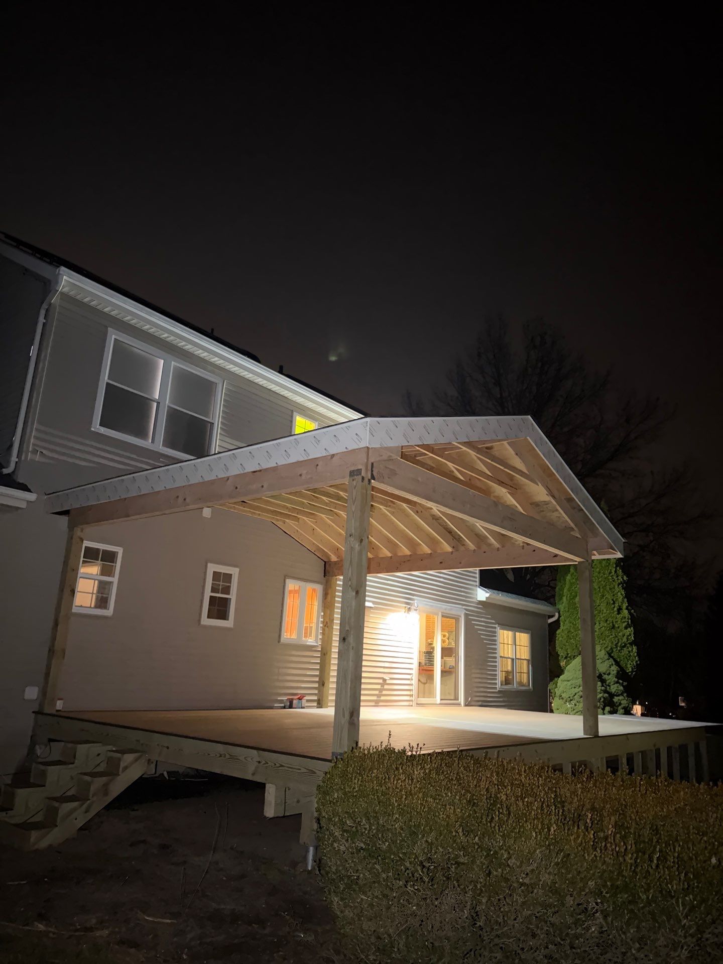 New Deck With a Roof and TV Mount in Raritan, New Jersey by deck guardian