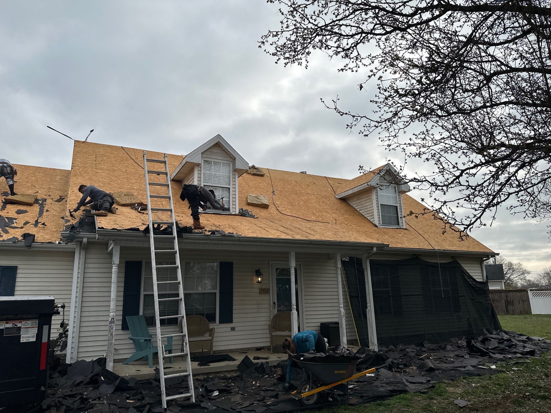 Residential Roofing Installation using GAF Timberline HDZ Harvest Blend in Nantucket Morning by Undersun Roofing 