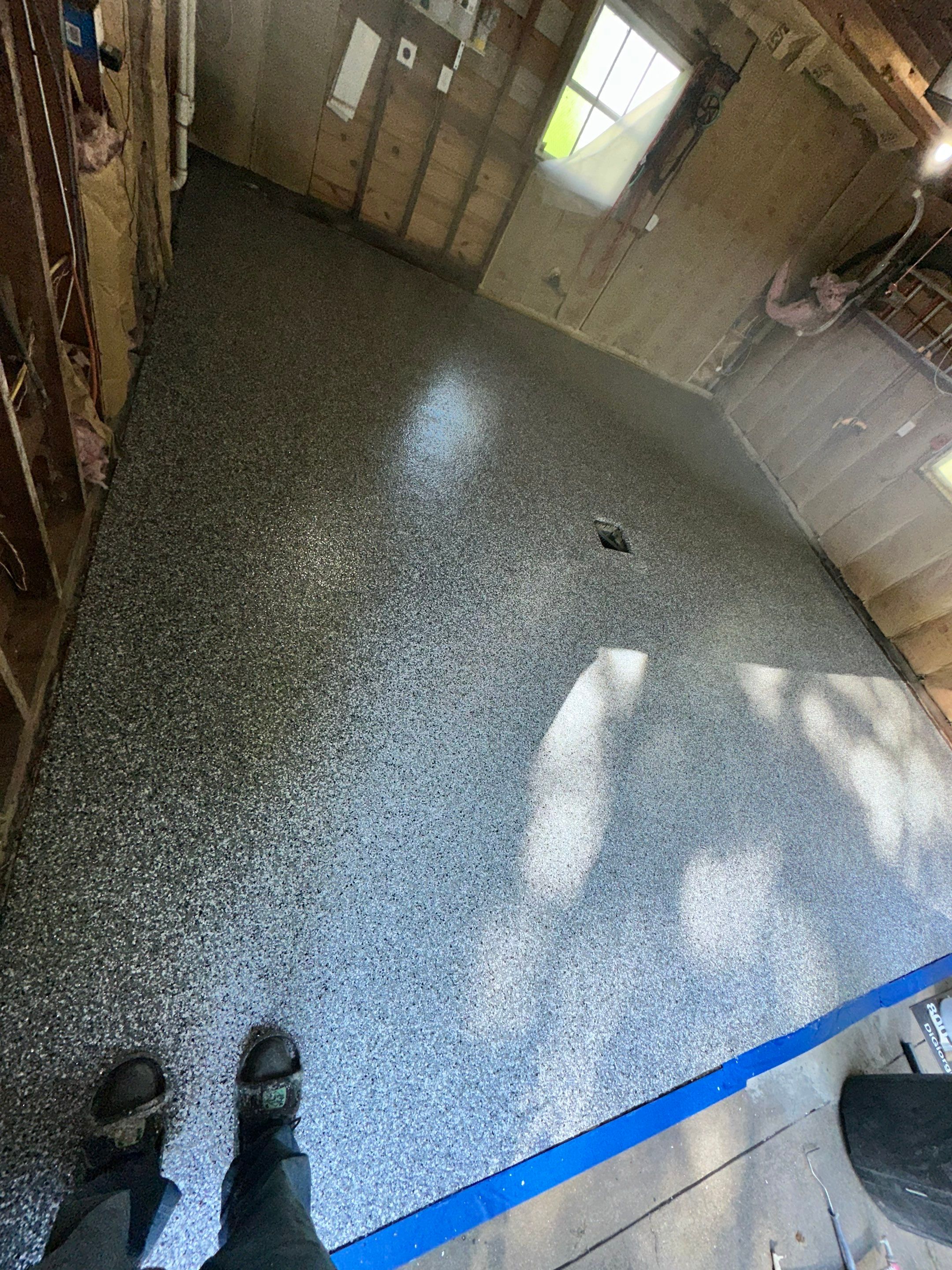 Gorgeous Garage Floor Coating in Wombat by DiGiorgi Roofing and Siding Inc