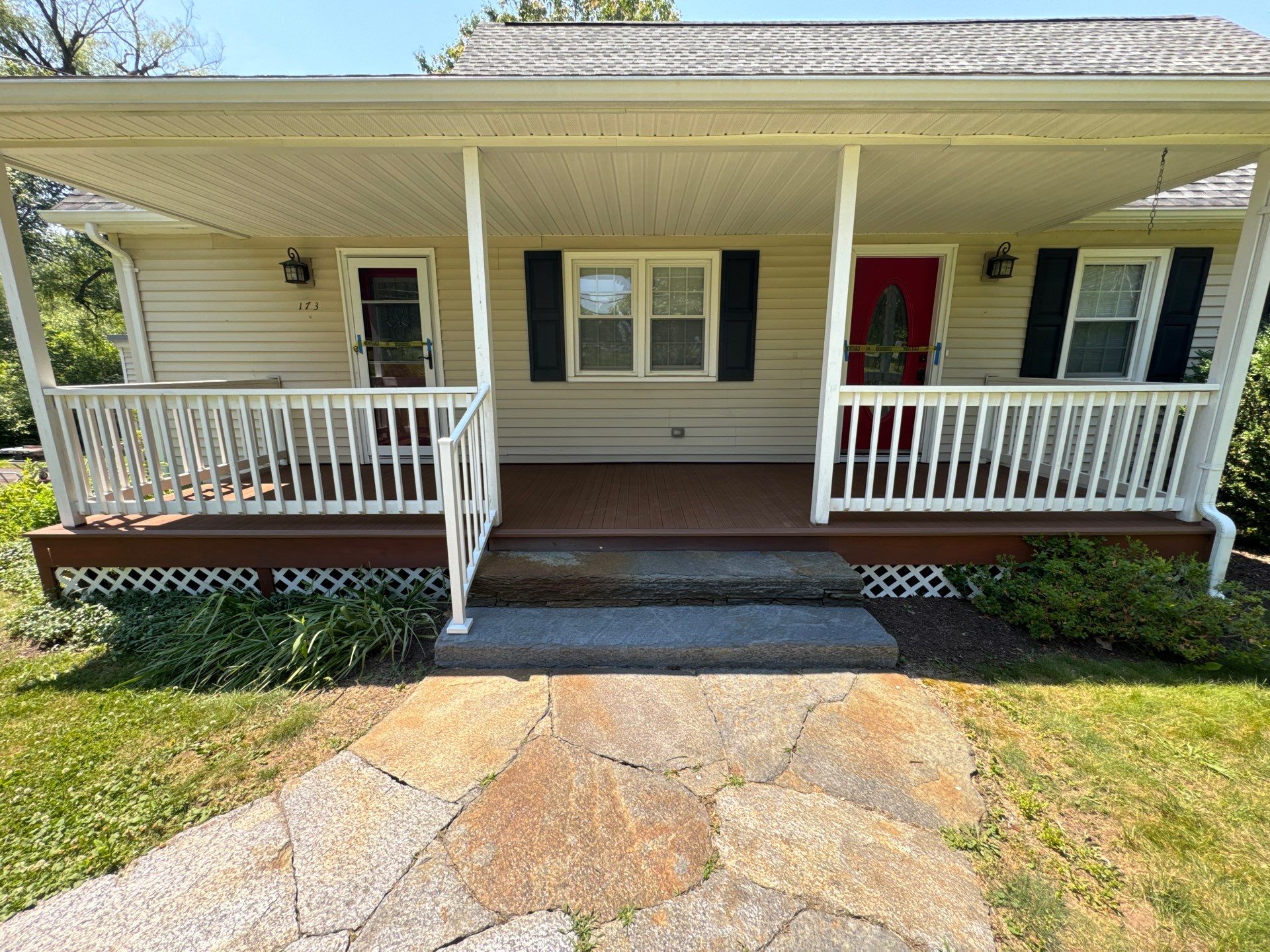 Front Porch Upgrades using TimberTech Advanced PVC Porch Collection by Chagnon Building & Remodeling LLC