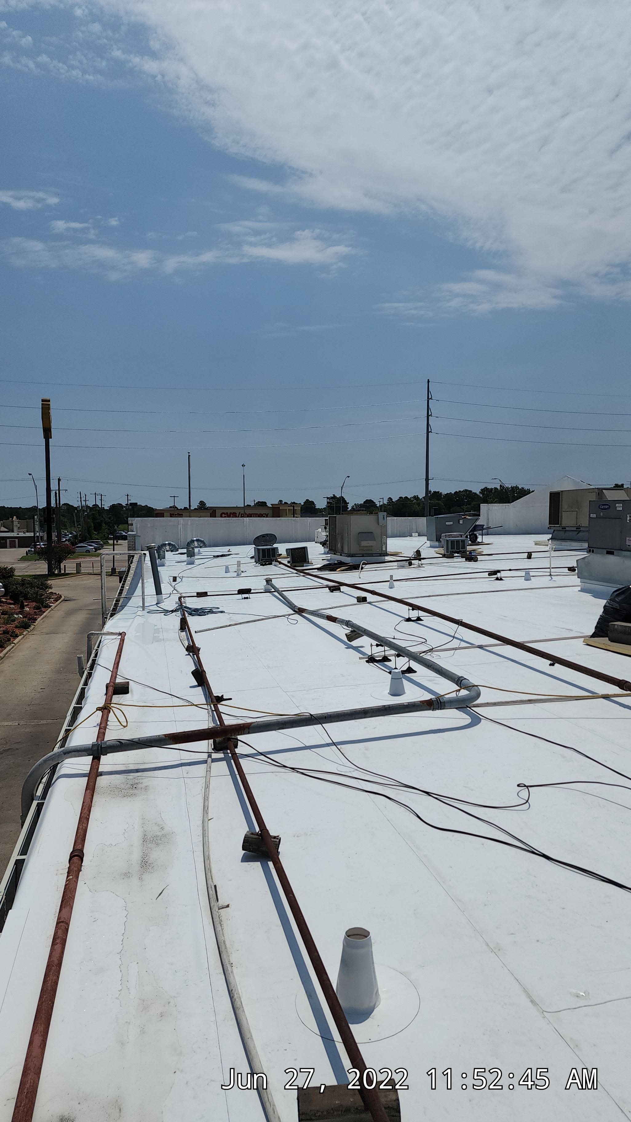 Commercial Roofing Installation using 50 mil PVC by Hostetler Roofing