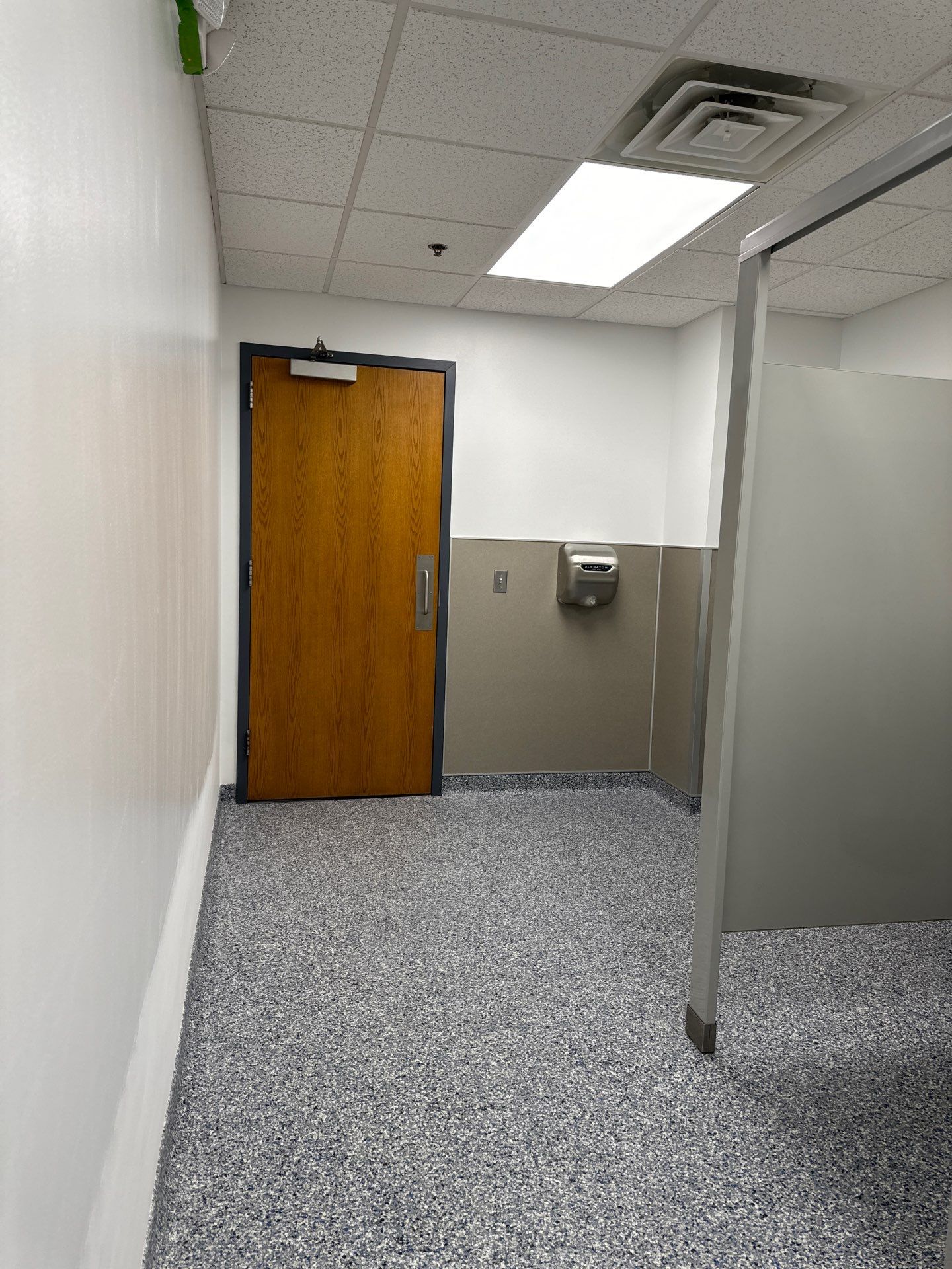 Epoxy Floor in Shop Bathroom by Gordon Painting