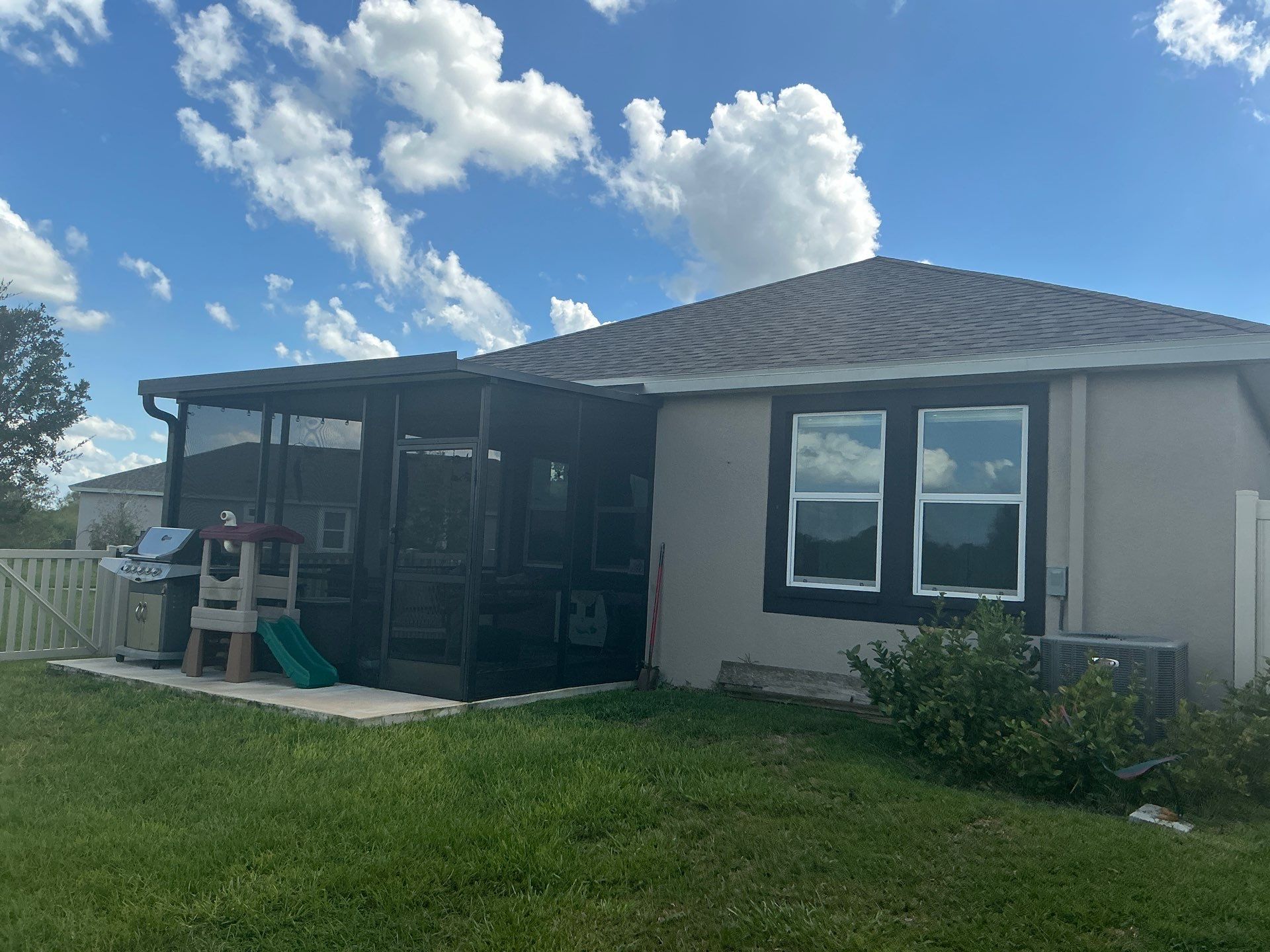 3X4 elbow Downspouts using Musket Brown Seamless Gutters in Lakeland FL by Gutter Professors
