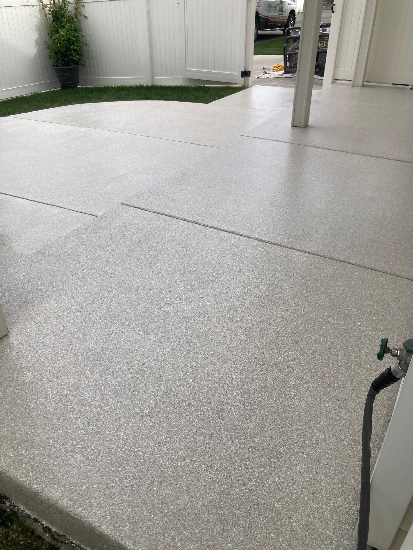 Patio Transformation using Sandstone by Croc Coatings, LLC