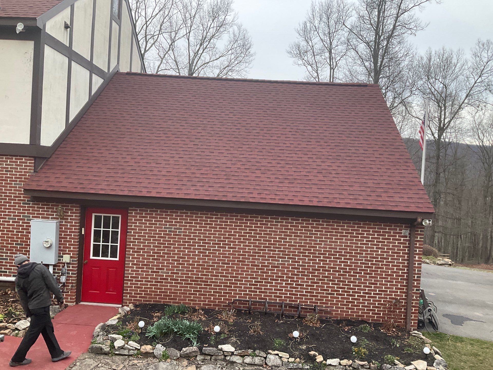 Shingle Roof-patriot red by Esh Builders