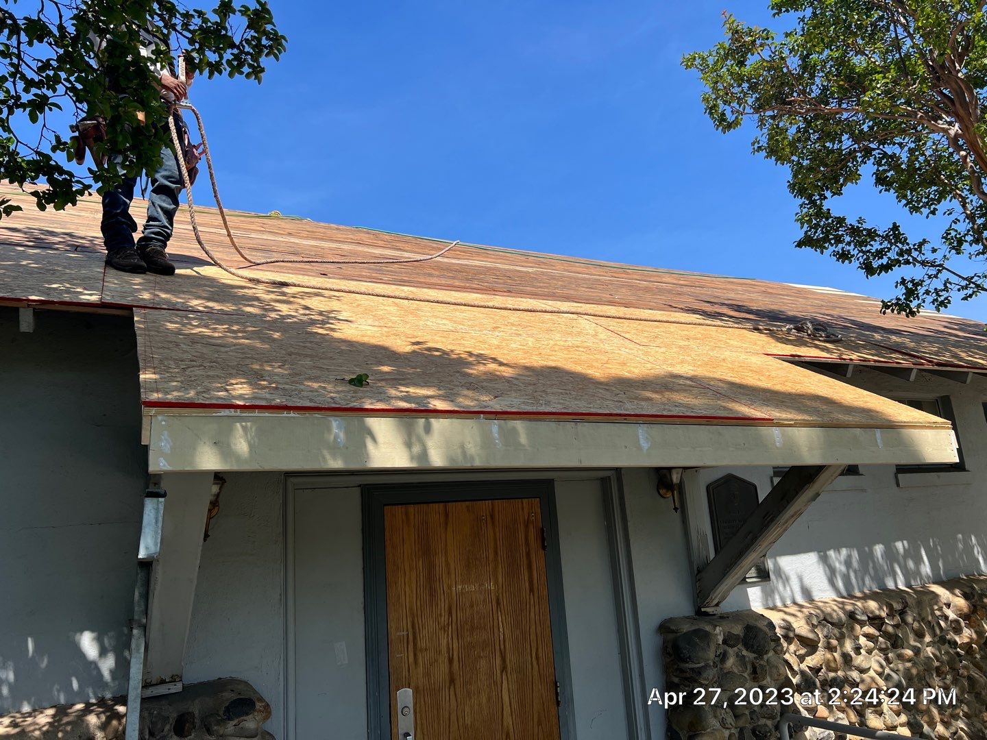 Certainteed Landmark Solaris shingle job at Merced Fairgrounds by Straight Edge Roofing Inc