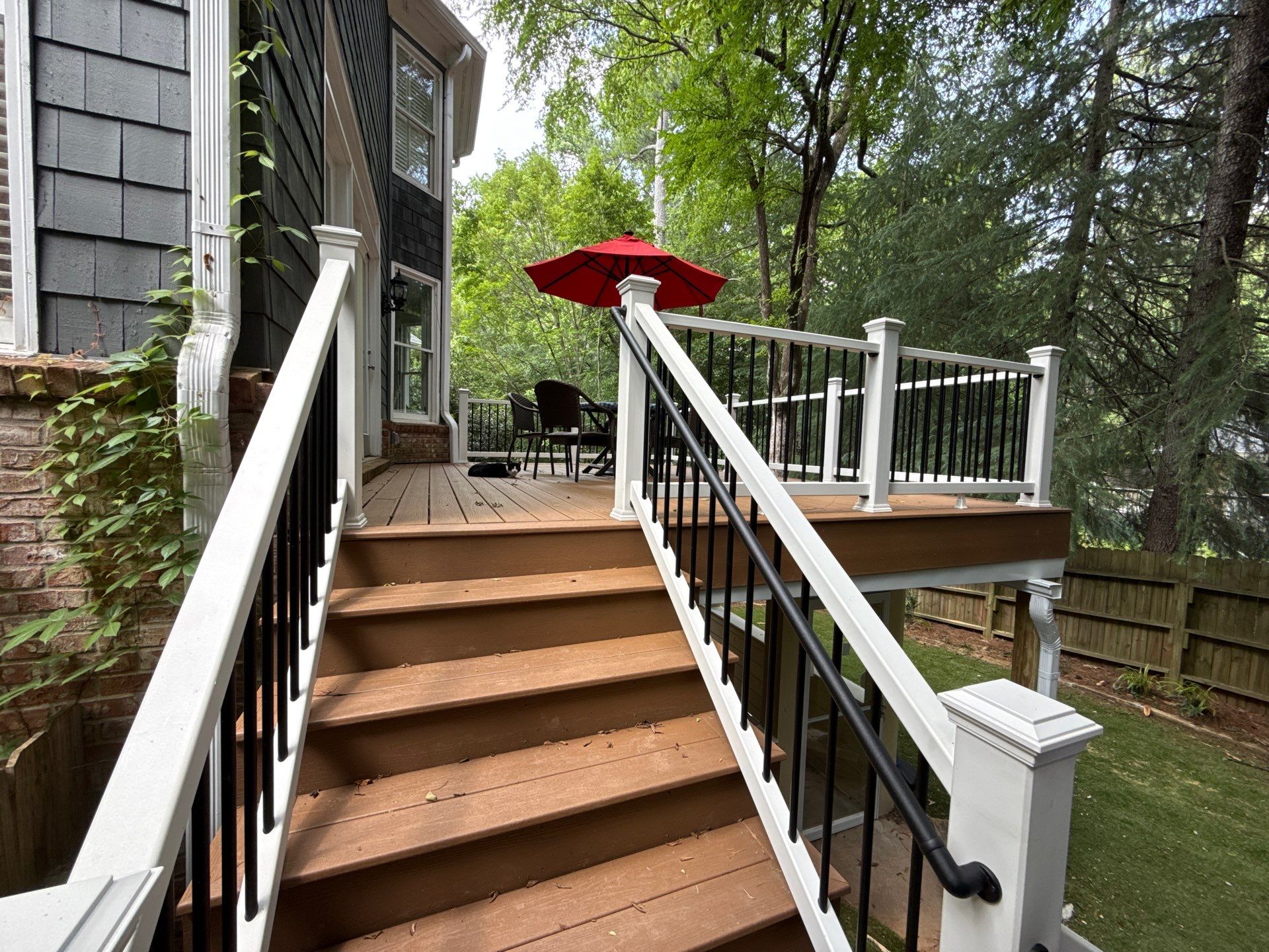 Trex New Deck Build with Screened in Under Deck by Nelson Exteriors 