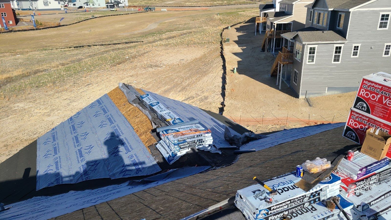 Residential Roofing Installation using Atlas Pinnacle Impact Black Shadow by Blue Peaks Roofing LLC 