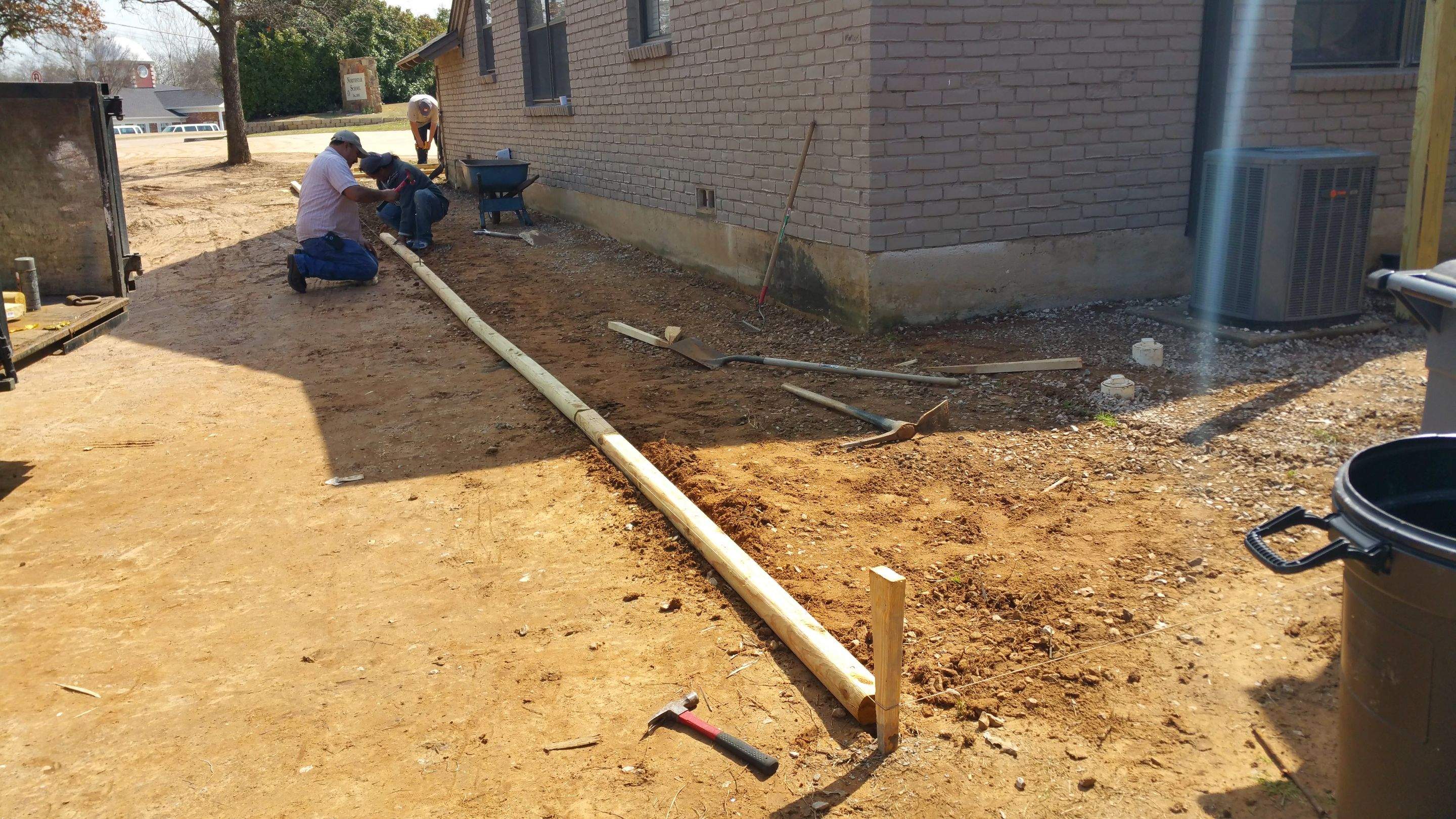 Covered Walkway Patio for a Private School by First United Roofing & Construction