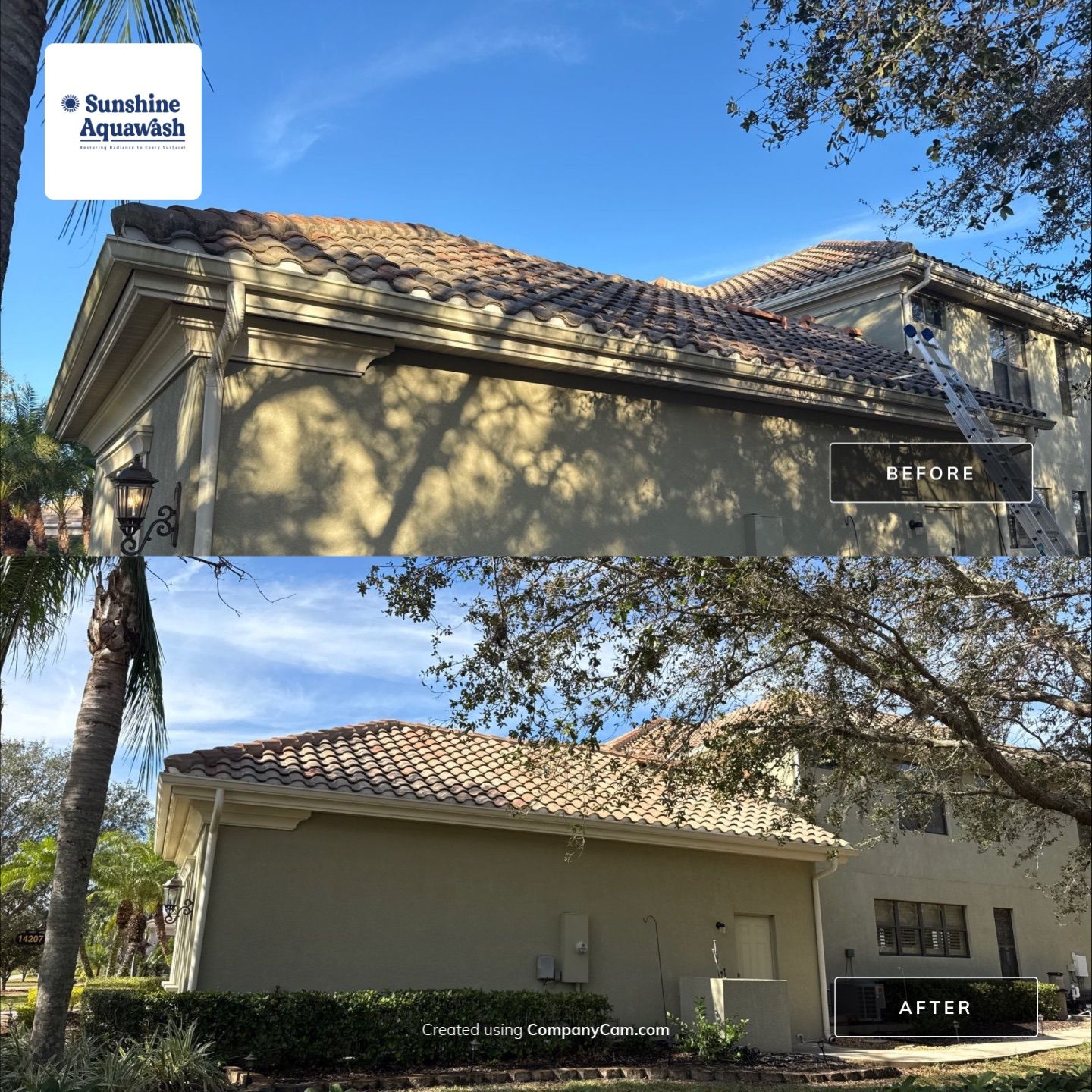 Roof Cleaning & Pool Deck Cleaning! Winding River, Bradenton, FL by Sunshine AquaWash