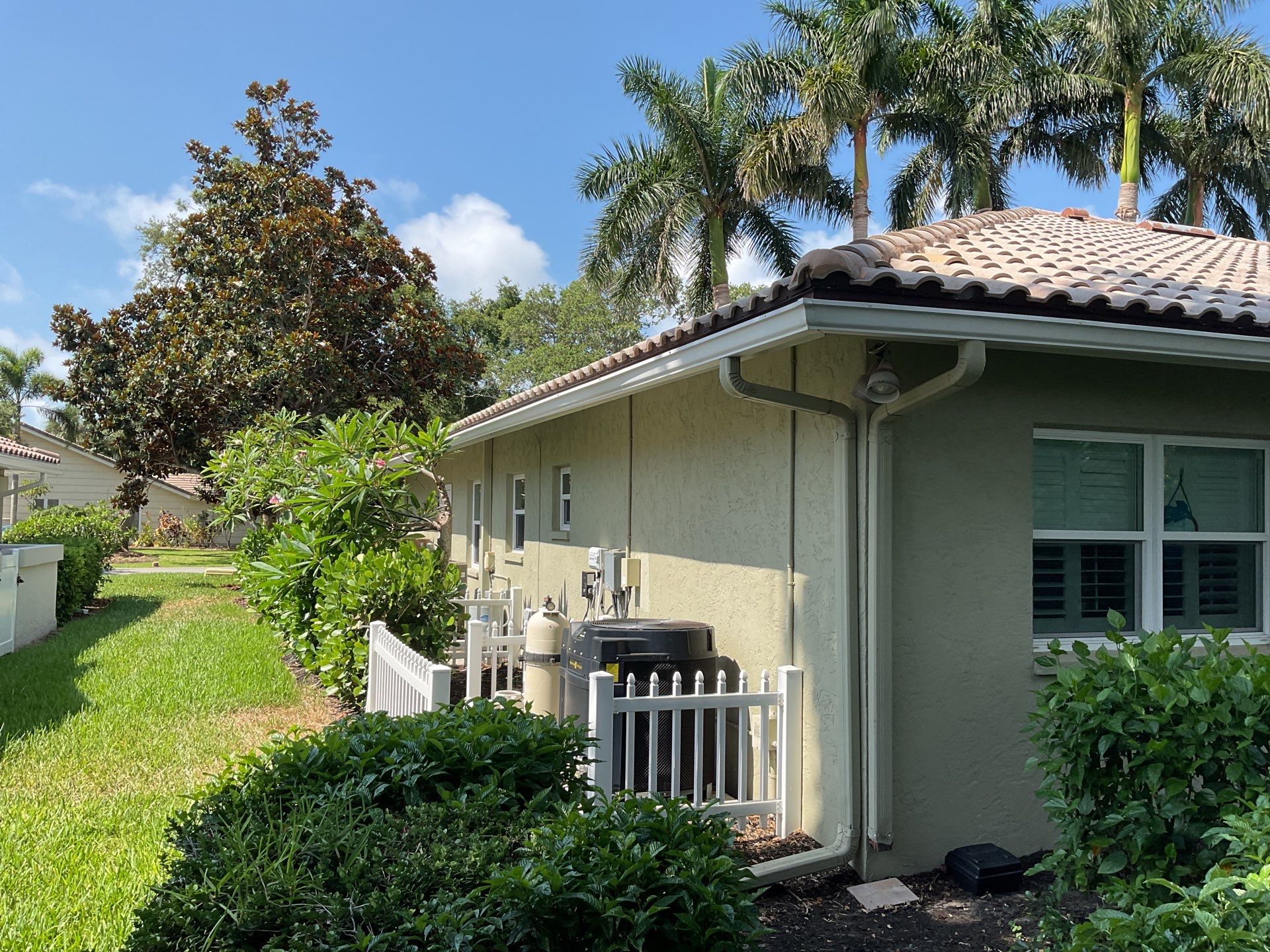 White Gutter Installation in Sarasota FL by Gutter Professors