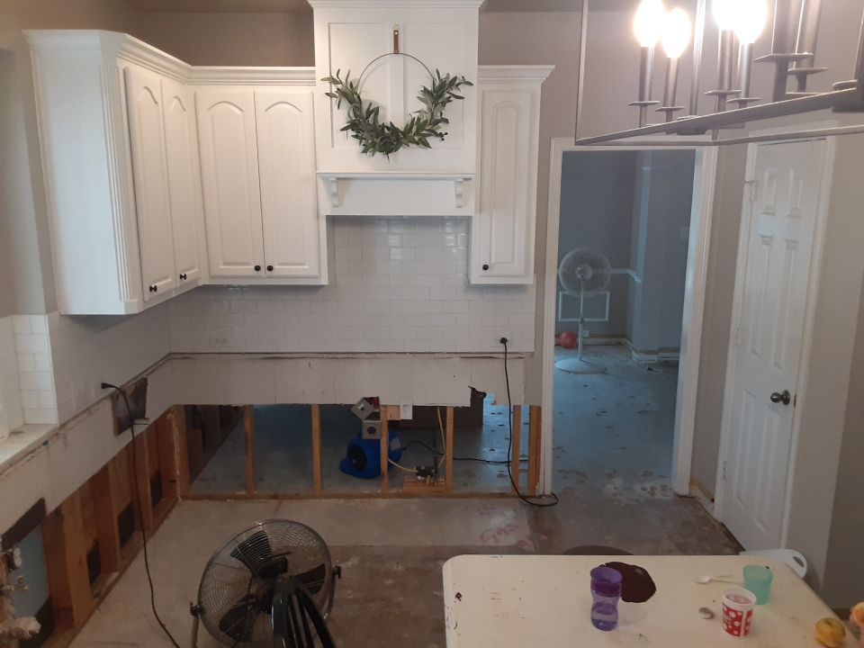 Full Interior Water Damage Reconstruction and Kitchen Renovation in McKinney by Springtree Restoration 