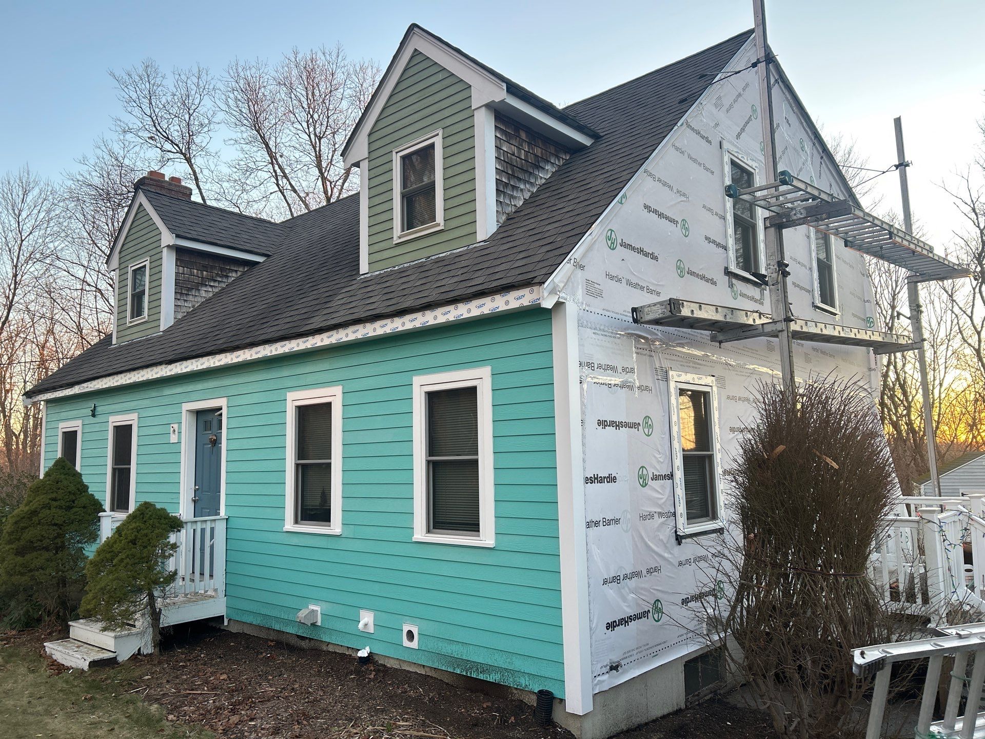 James Hardie siding in Dream Collection color - Dighton, MA by UBrothers Construction
