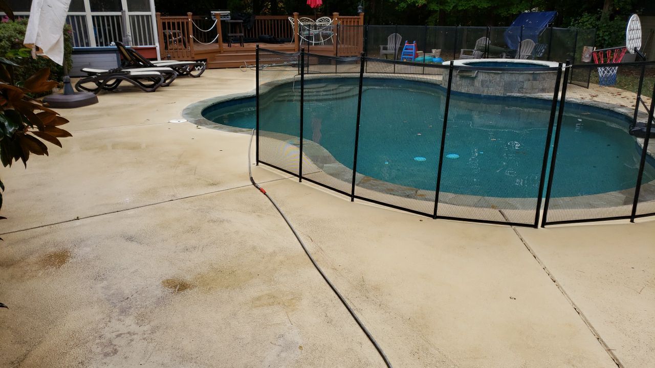 Driveway Clean using cleaner by G&H Home Tech Pros LLC