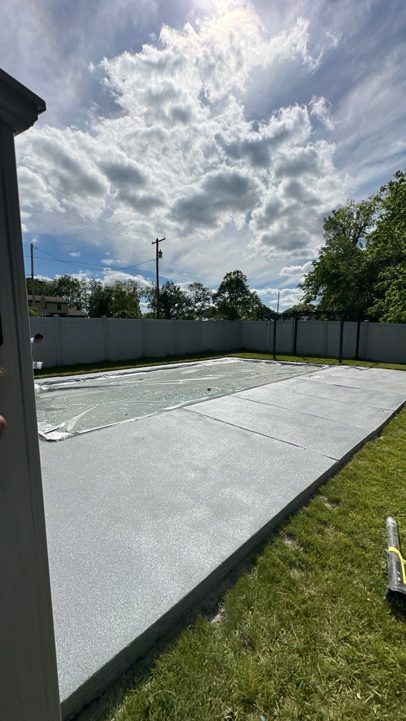 Twilight Pool Deck Project in McDonald by Floors in a Day, Inc