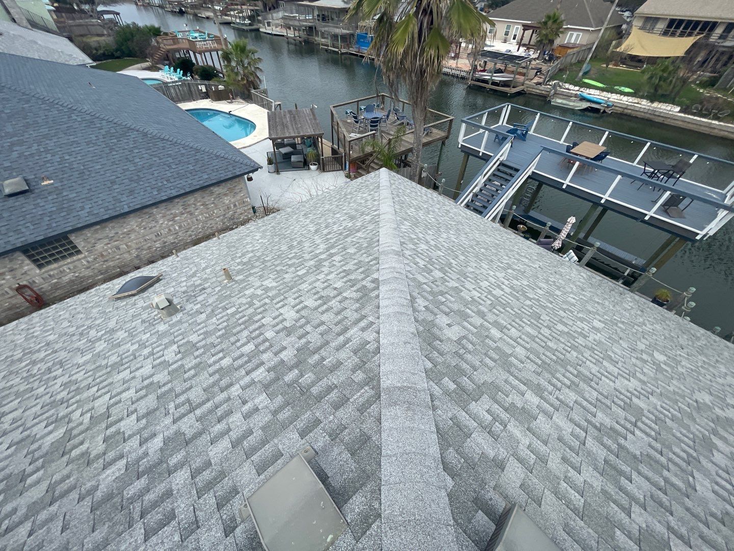 Residential Roofing Repair using Galvanized Chimney Cap & Chase by Lighthouse Roofing
