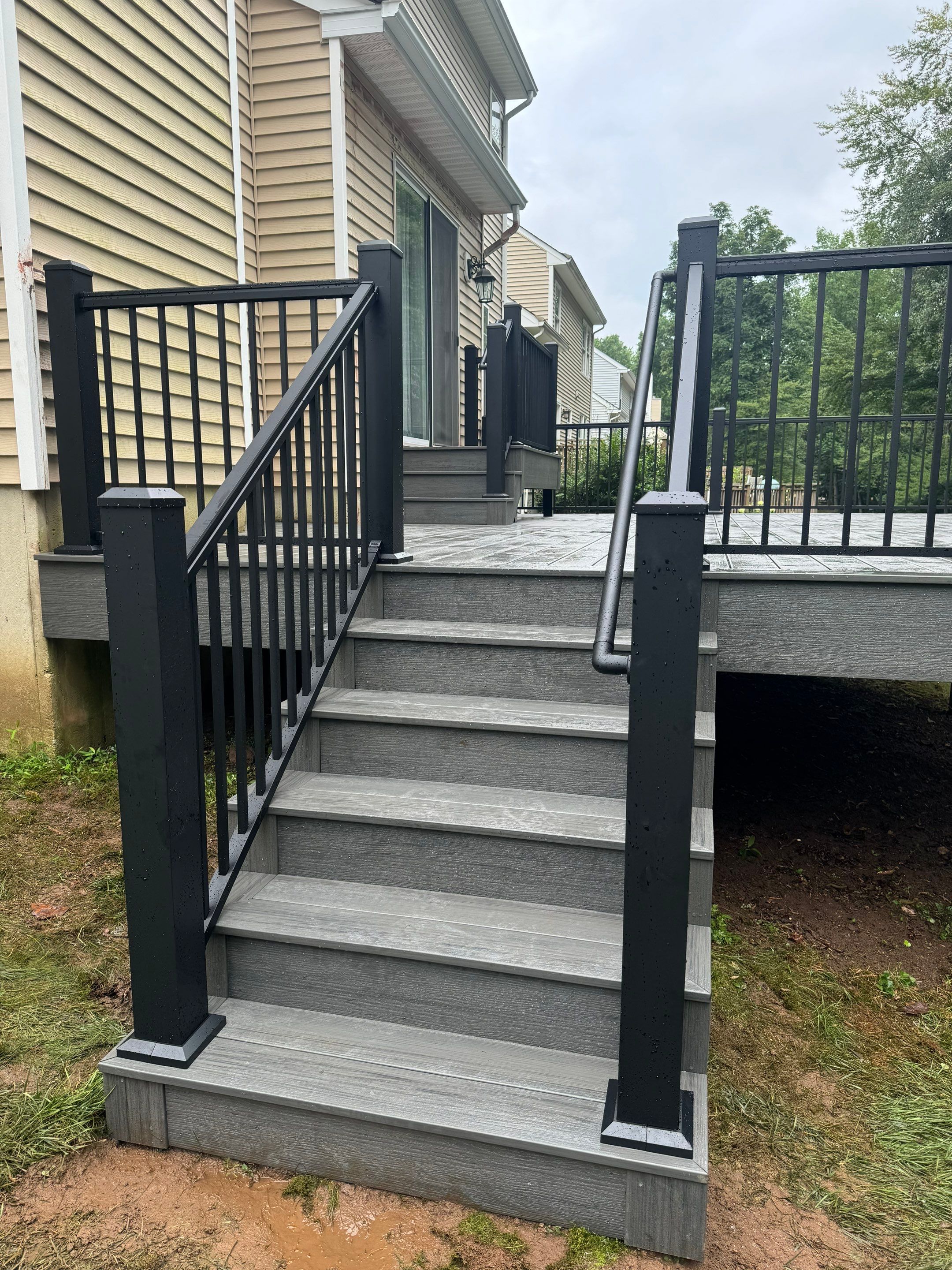 Deck Resurface using Deckorators Vista - Color Driftwood by deck guardian