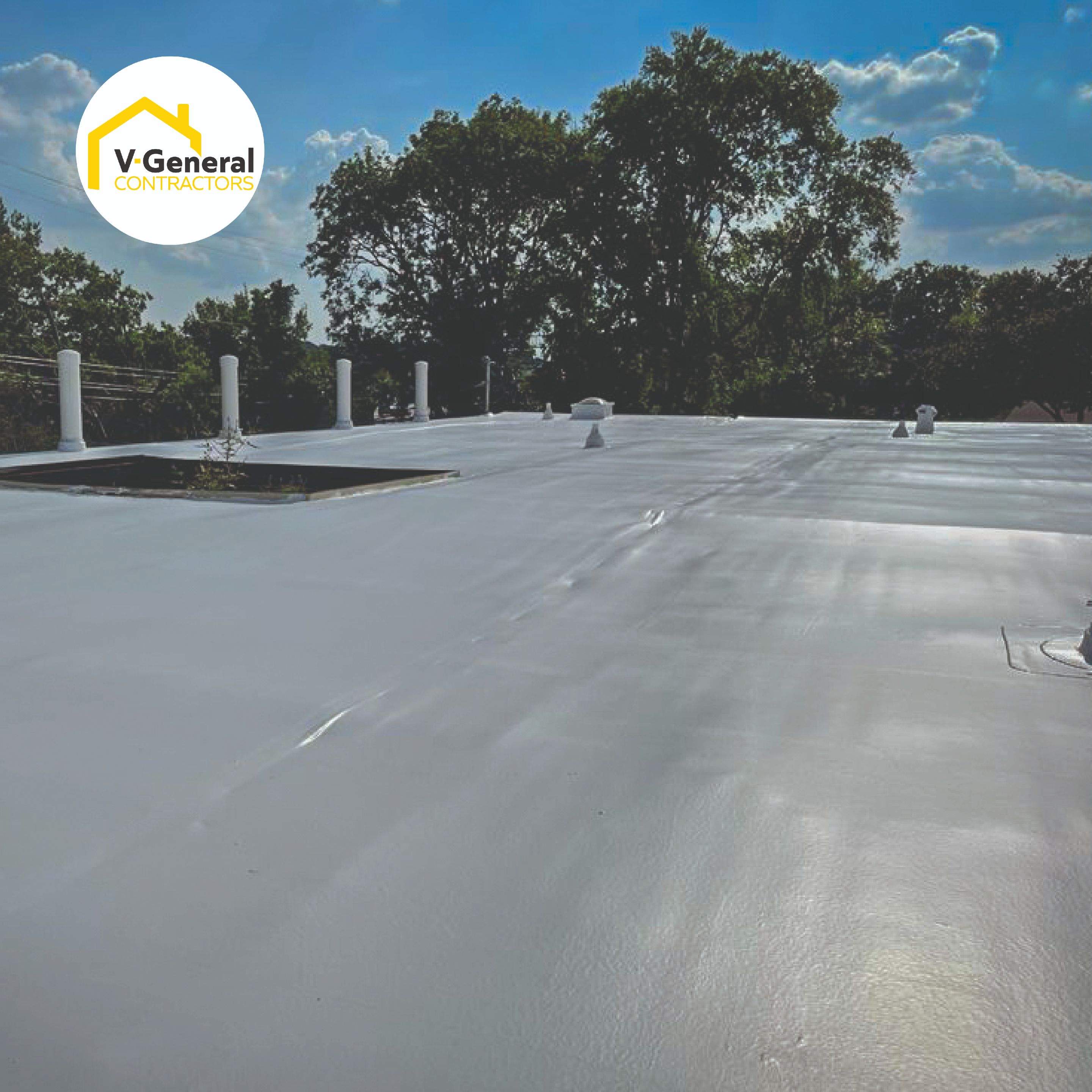 Flat Roof Using Asphalt Coat by AquaShield Restoration USA