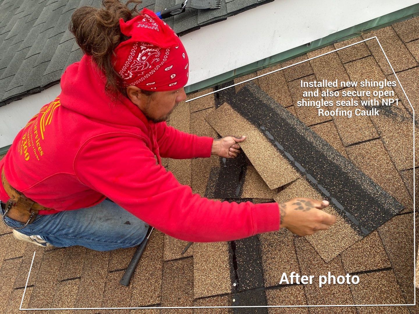Residential Roofing Repair using 3 Tap Shingles by Alpha Design Services