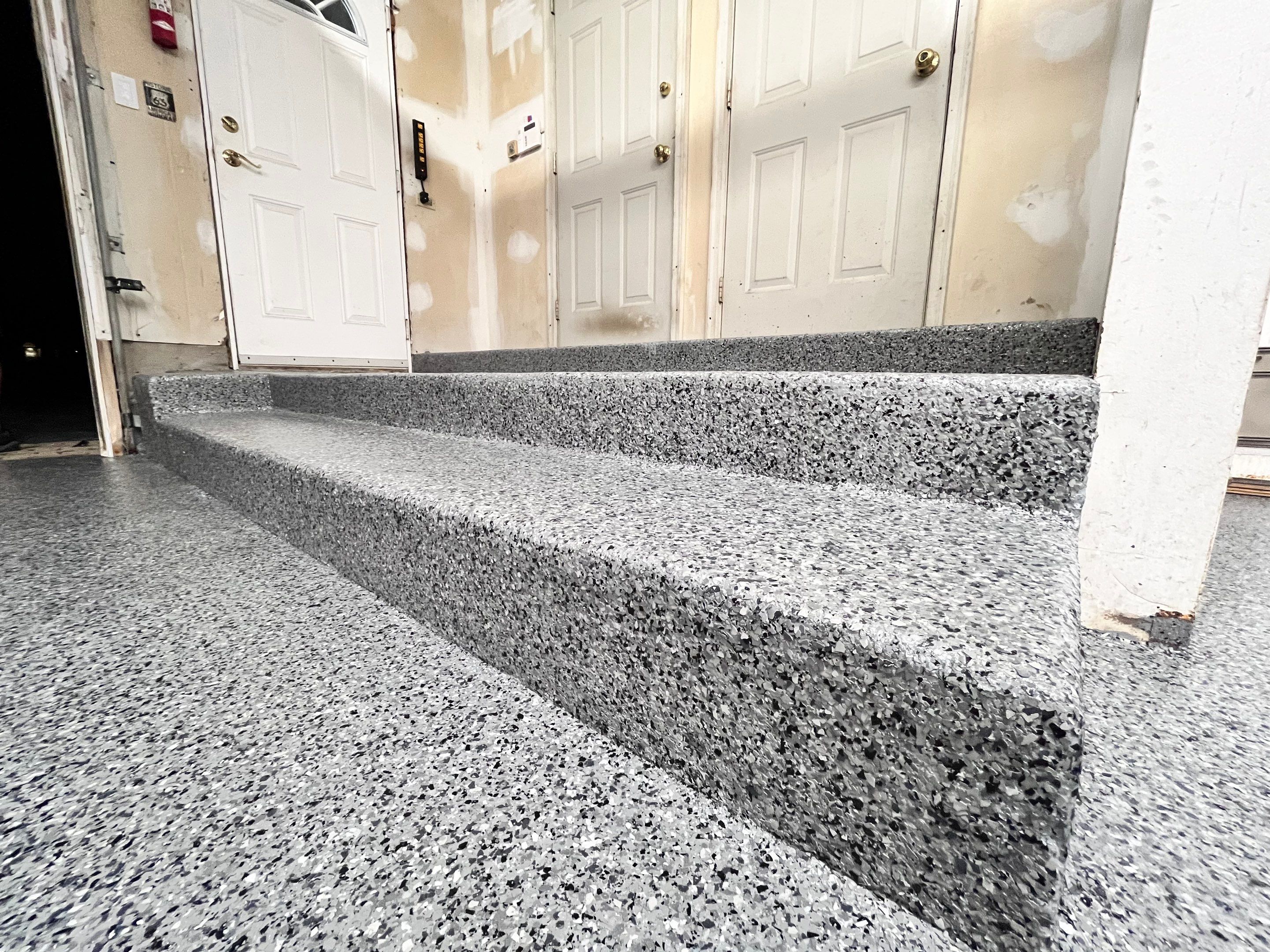 Nightfall Flake Garage Floor  by Level 10 Coatings