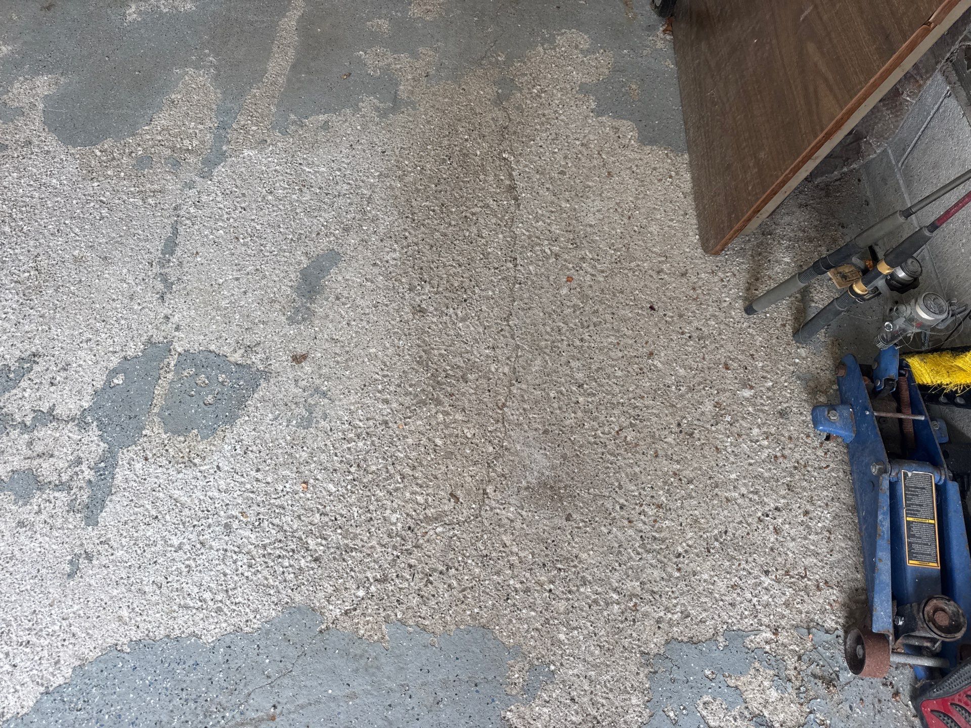 Weathered Gray Epoxy Flake Floor Installation in Muskegon by Gordon Painting