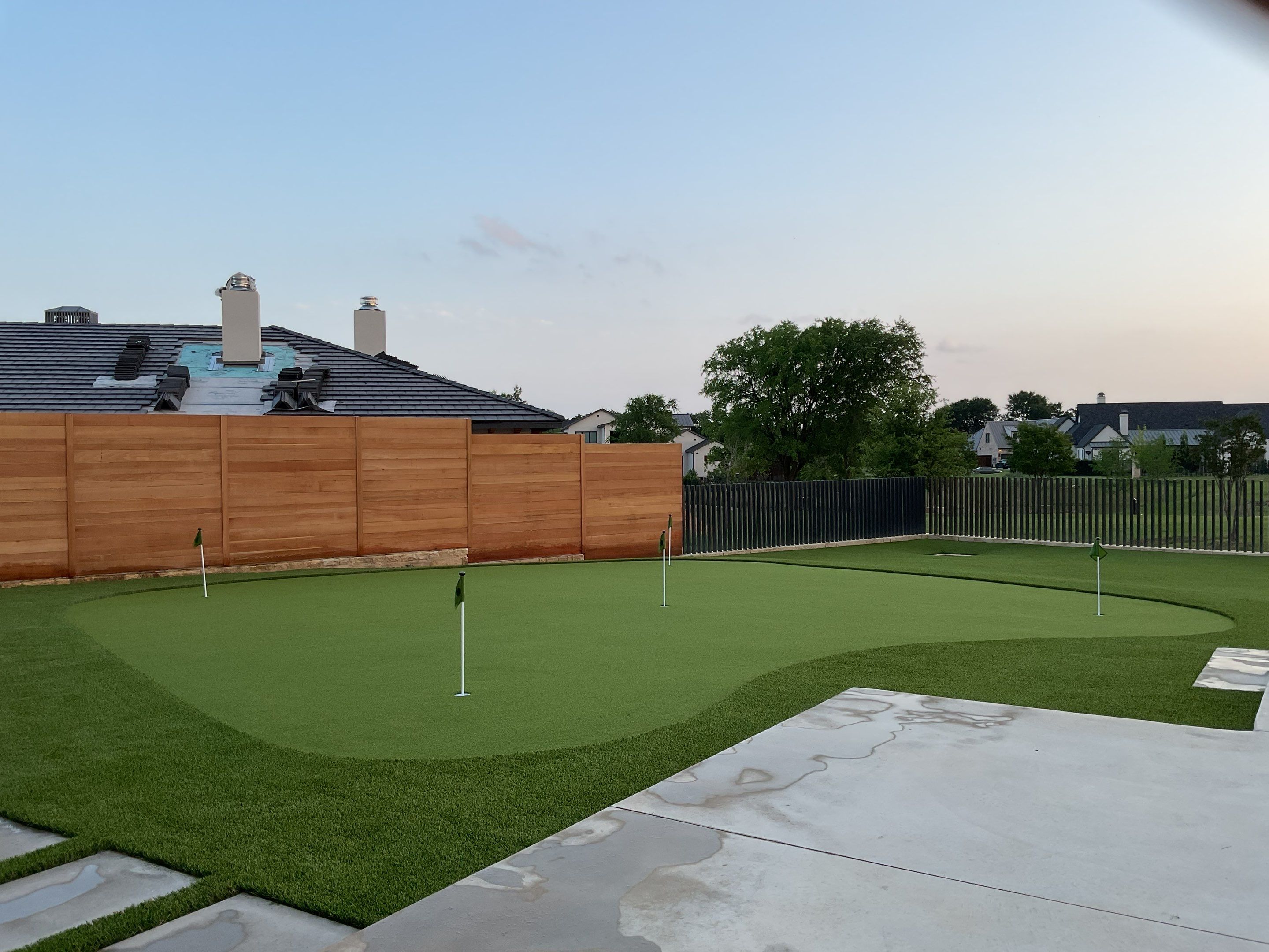 Synthetic Turf Installation using Texas Rye by Turf Concepts
