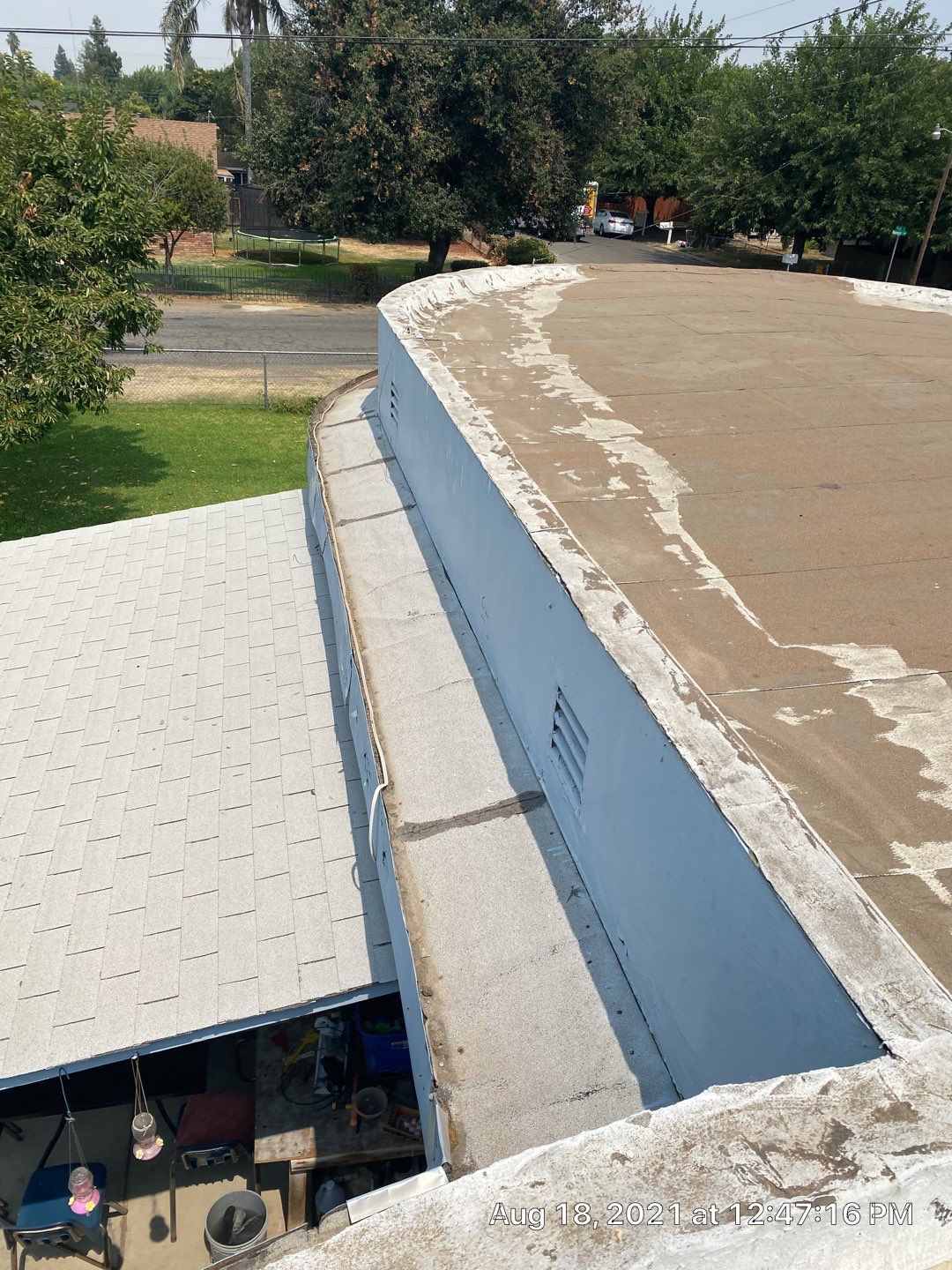 Residential Roofing Installation using Spray foam roofing insulation and General Coatings acrylic coatings by Straight Edge Roofing Inc