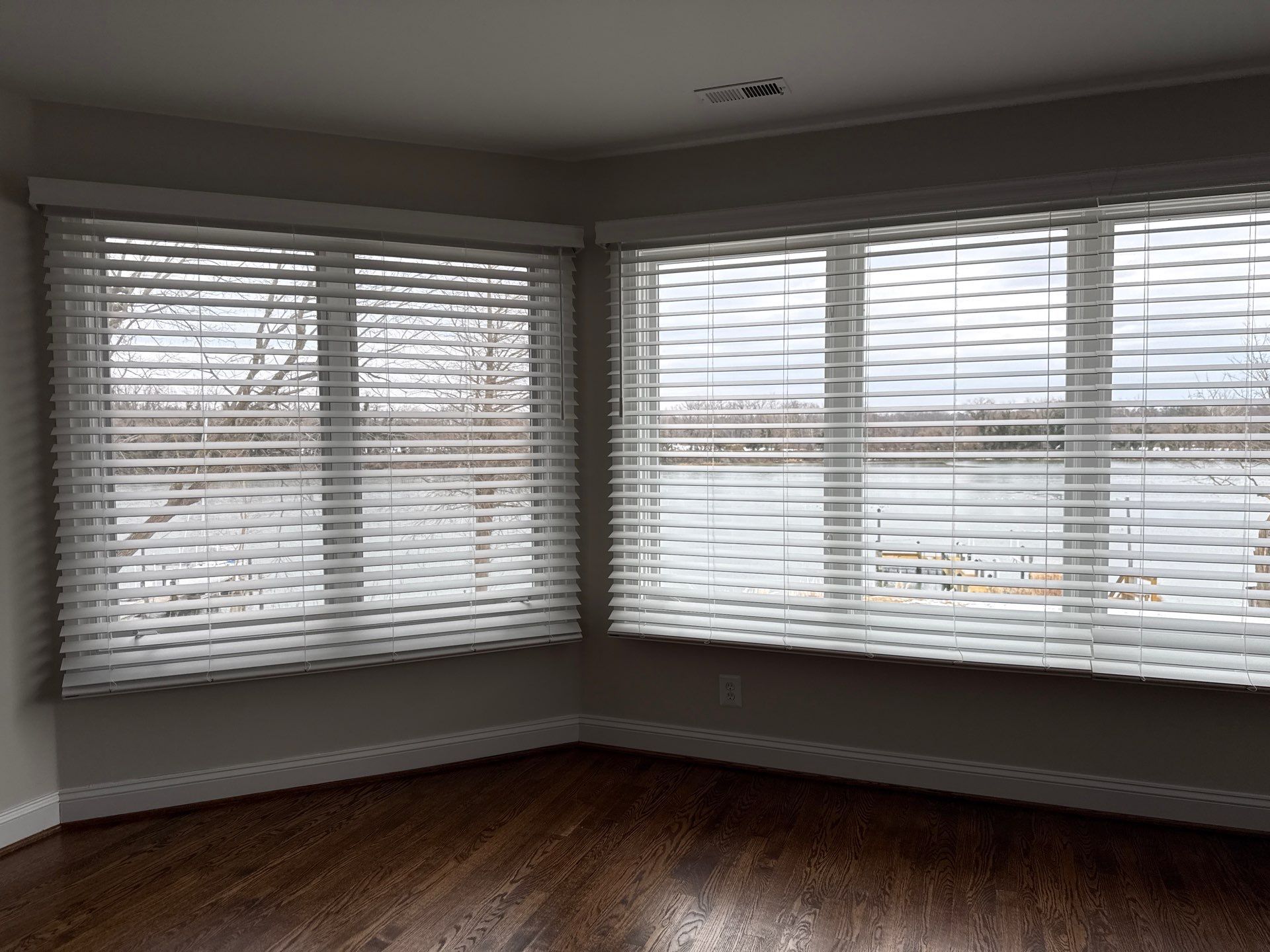 Faux Wood Blinds Project in Broomes Island, MD by Southern Maryland Custom Blinds