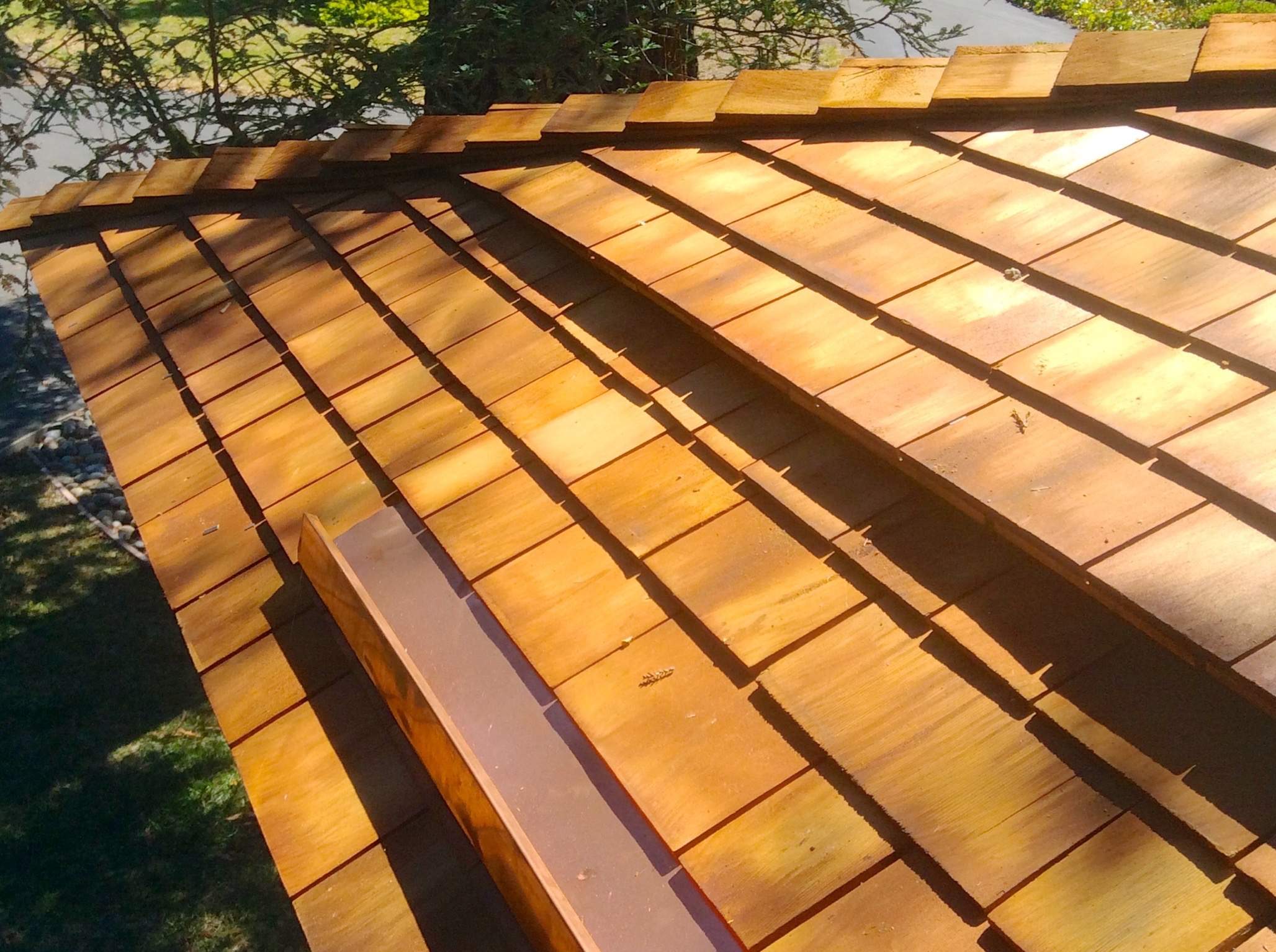 Custom Cedar Shake Roof Replacement for Saratoga Craftsman Home by Eastman Roofing & Waterproofing Inc.