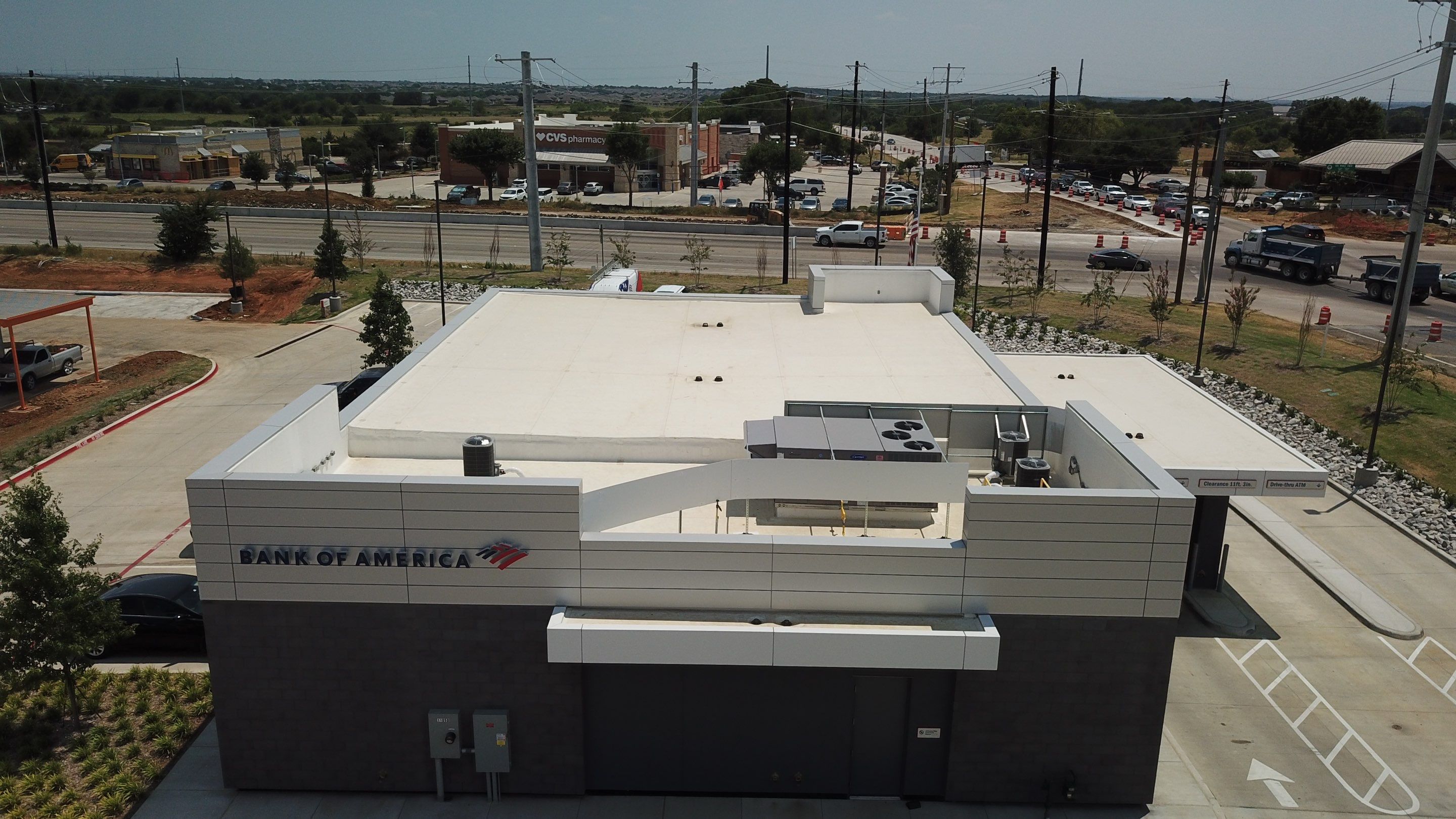 Bank of America - Commercial Roofing Installation using GAF Everguard TPO by Roof Experts