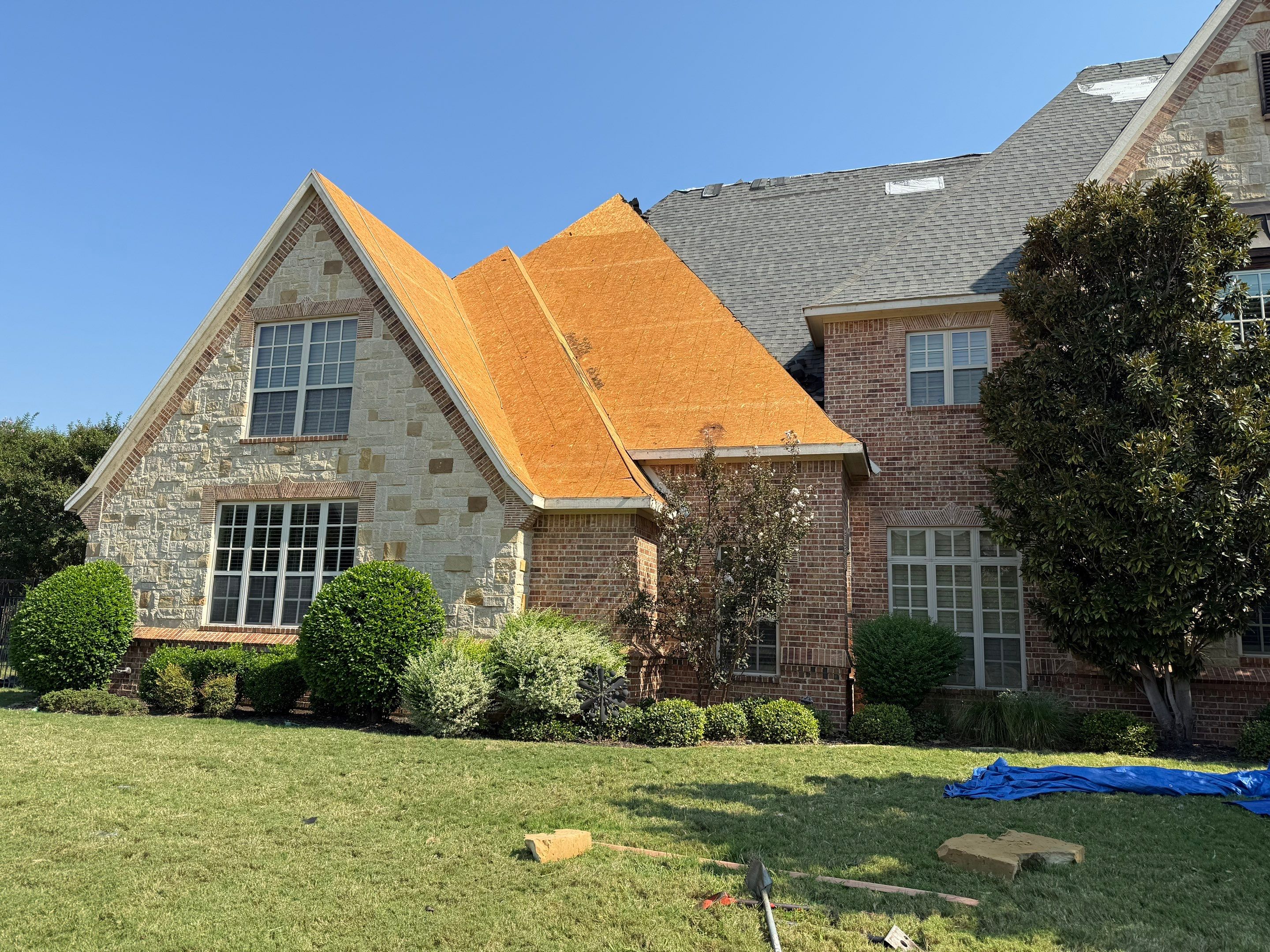 Southlake Texas Estate - Roof, Copper Awning and Gutter Project by First United Roofing & Construction