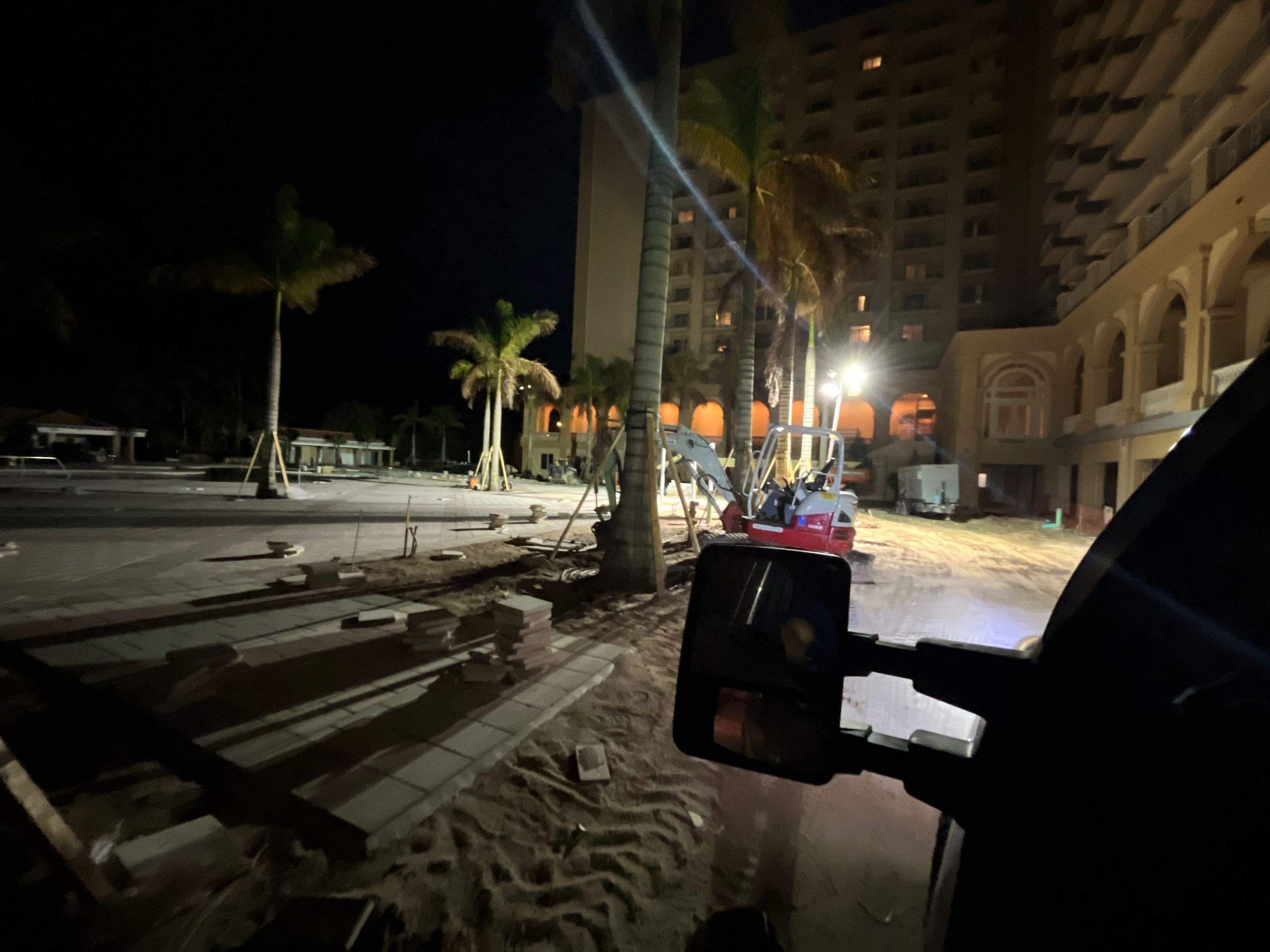 Ritz-Carlton S. Pool Deck & S. Service Rd Drain Cleaning by APS Power & Water
