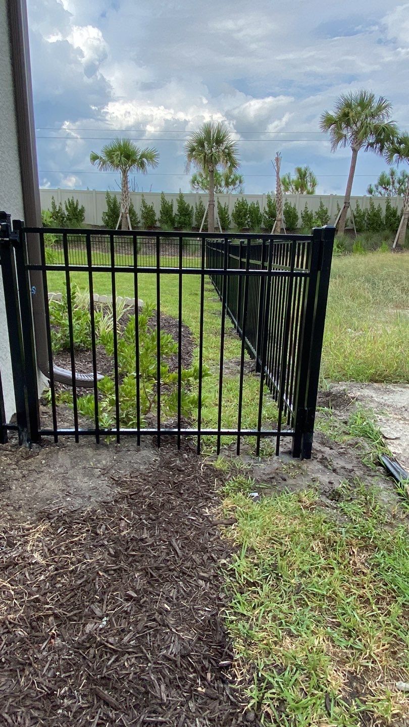 Aluminum Fence Installation using Black 3 Rail Aluminum Fence by Asap fence and gates, LLC