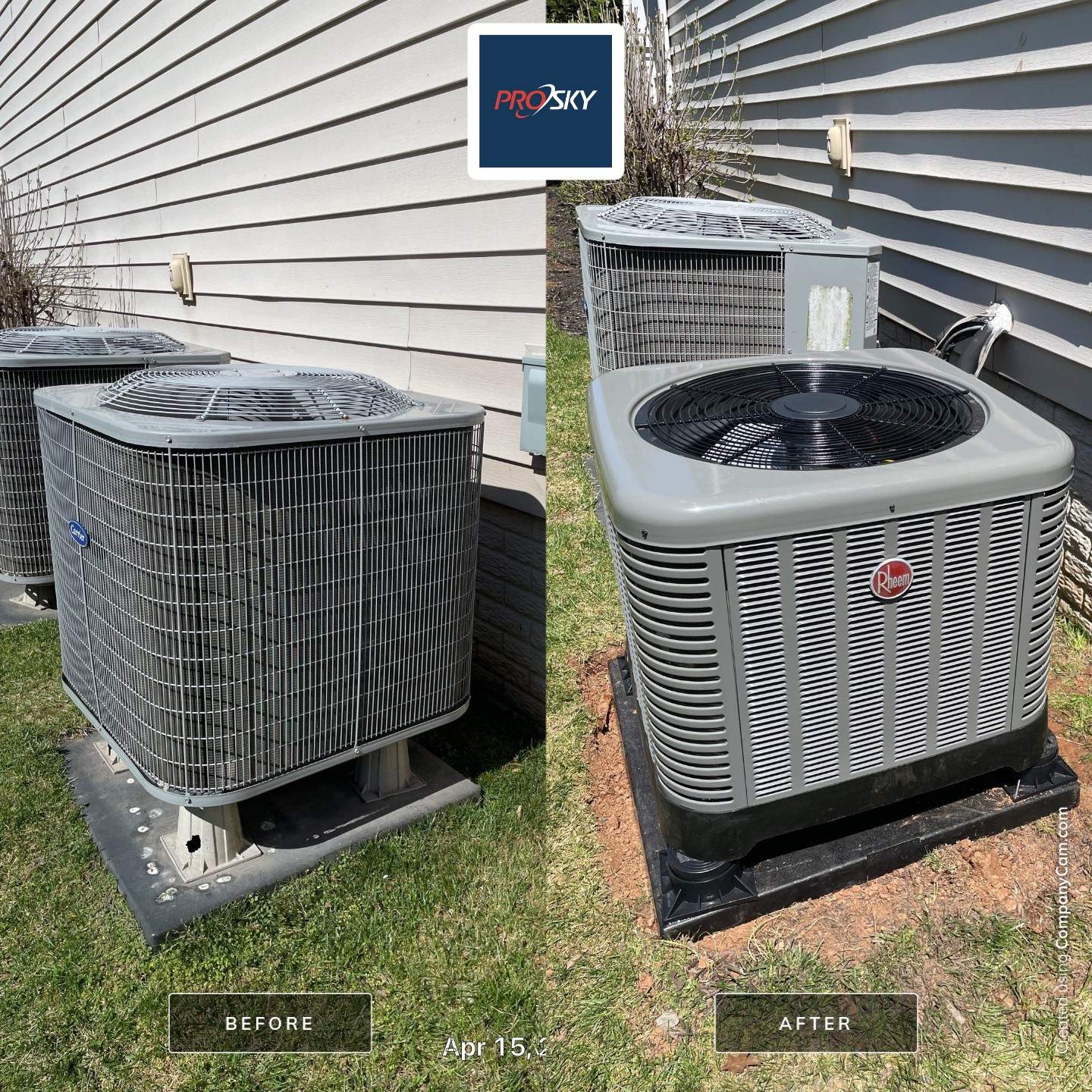 Central Air Conditioning Installation using Rheem by Pro Sky Services
