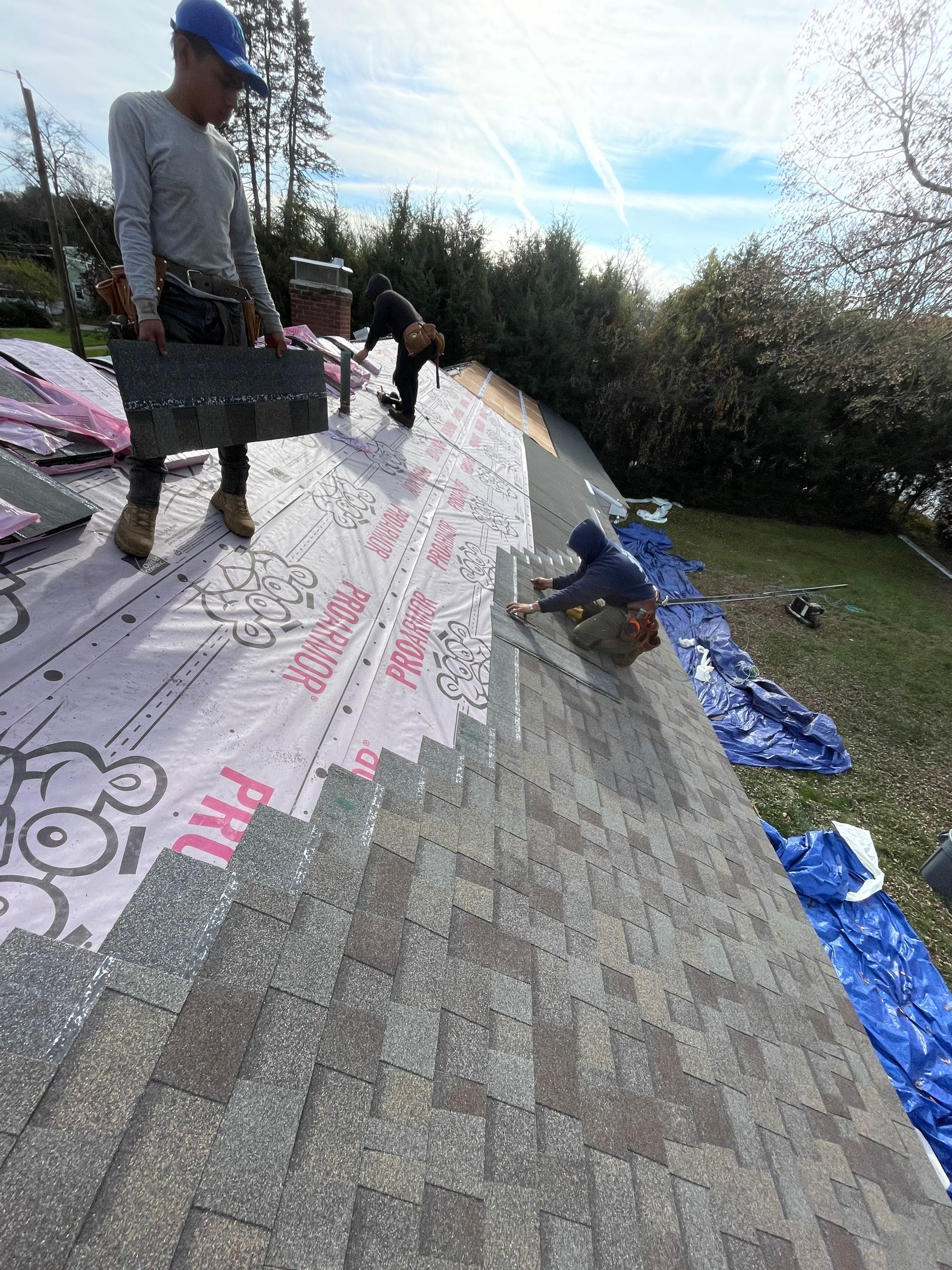 Residential Roofing Installation using Owens Corning Duration Driftwood by A Plus Exterior