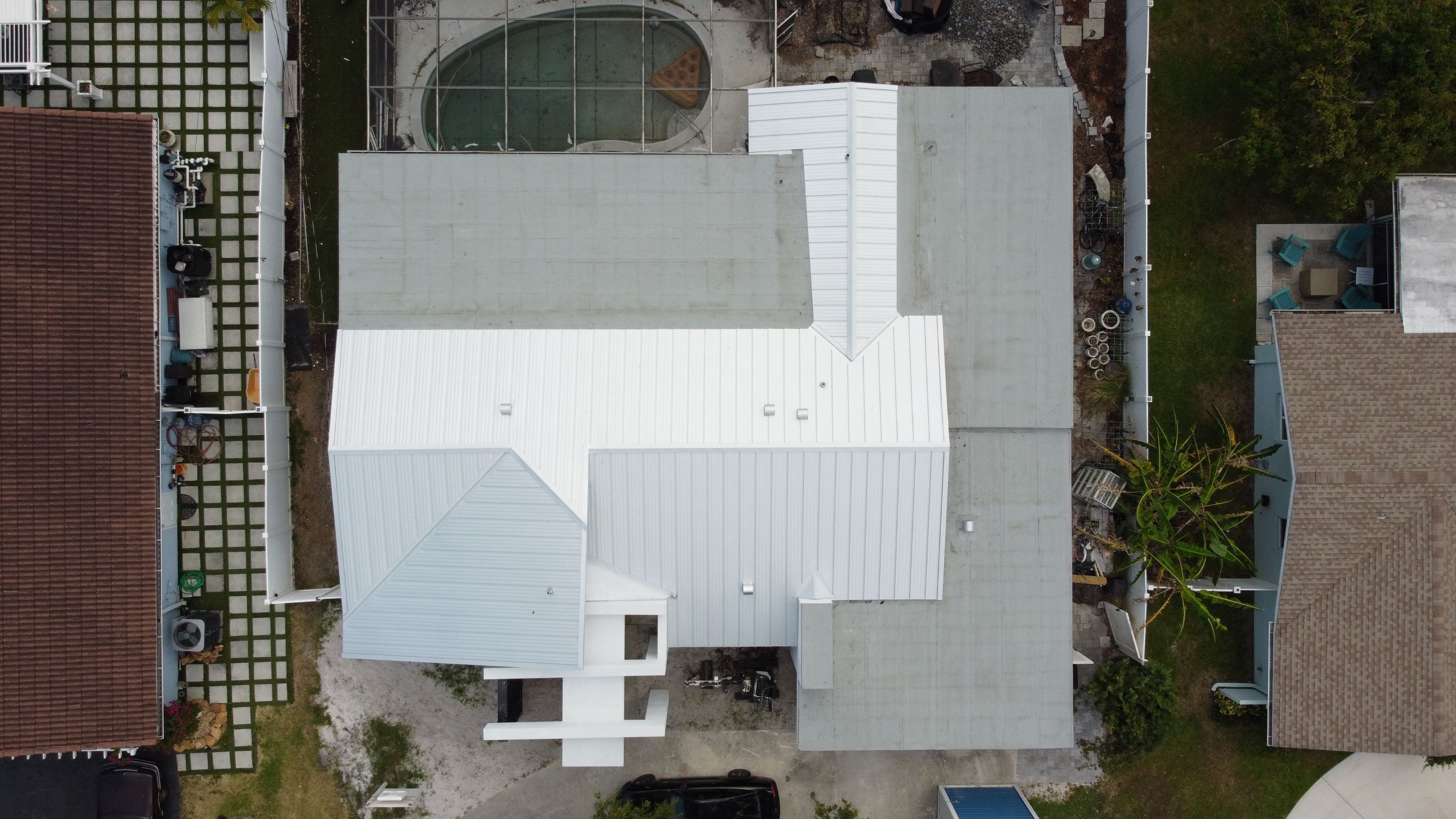 Residential Roofing Installation using 1" Nail strip metal roof by BLUES BROTHERS CONSTRUCTION CORP