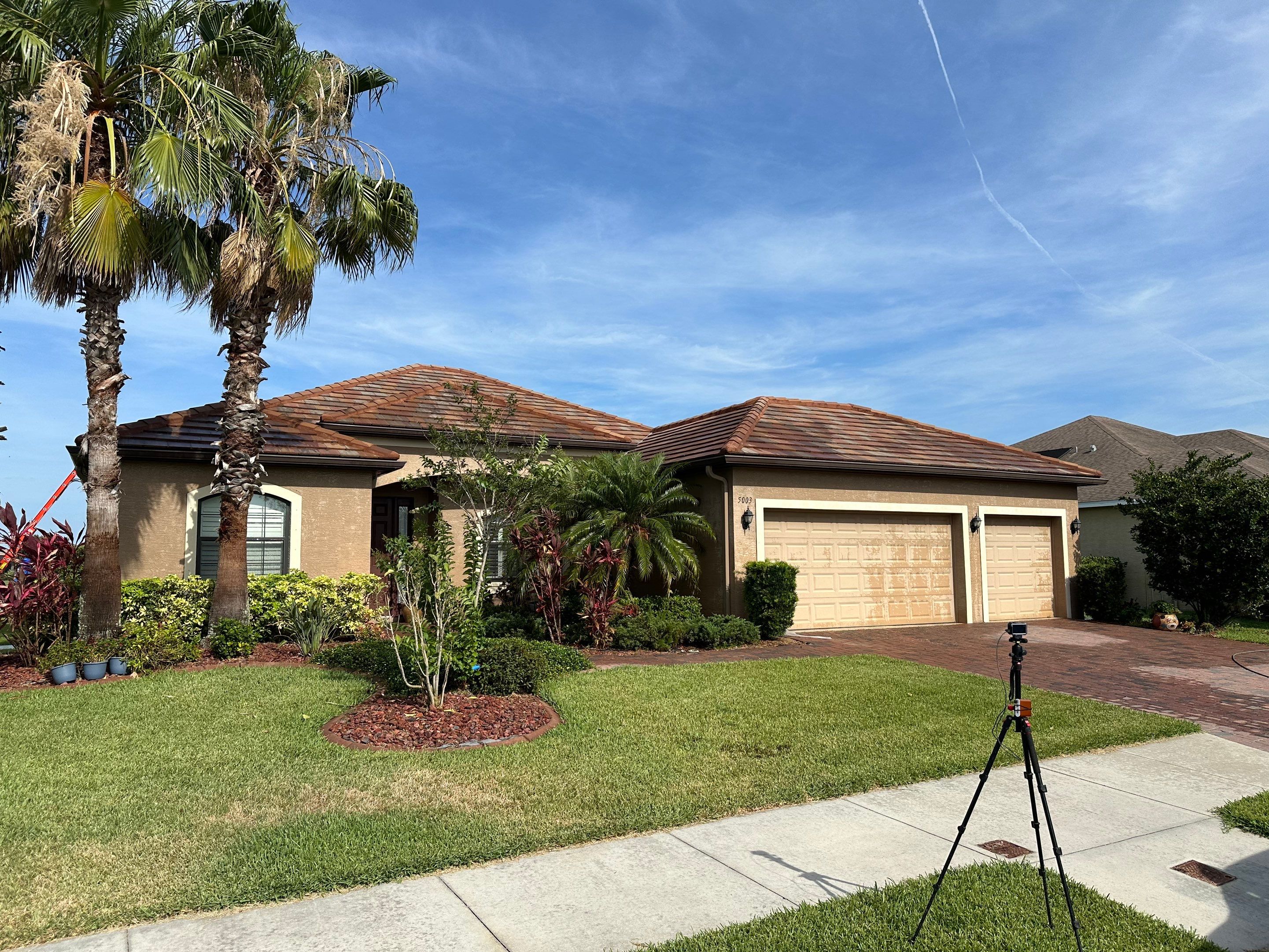 🏡 Tile Roof Cleaning – Gamble Creek Estates, Parrish, FL by Sunshine AquaWash